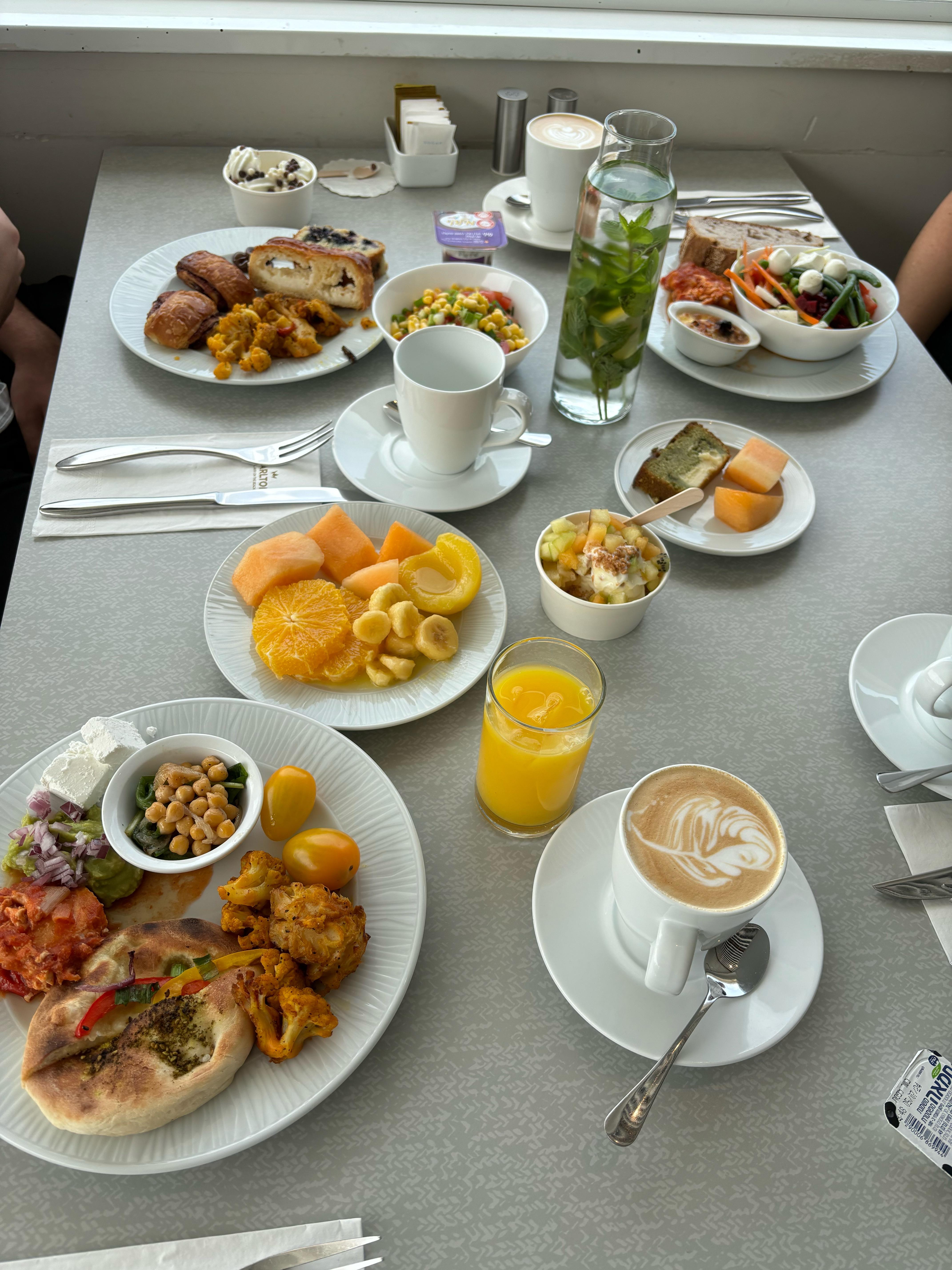 Best breakfast buffet looking out at the marina and ocean 