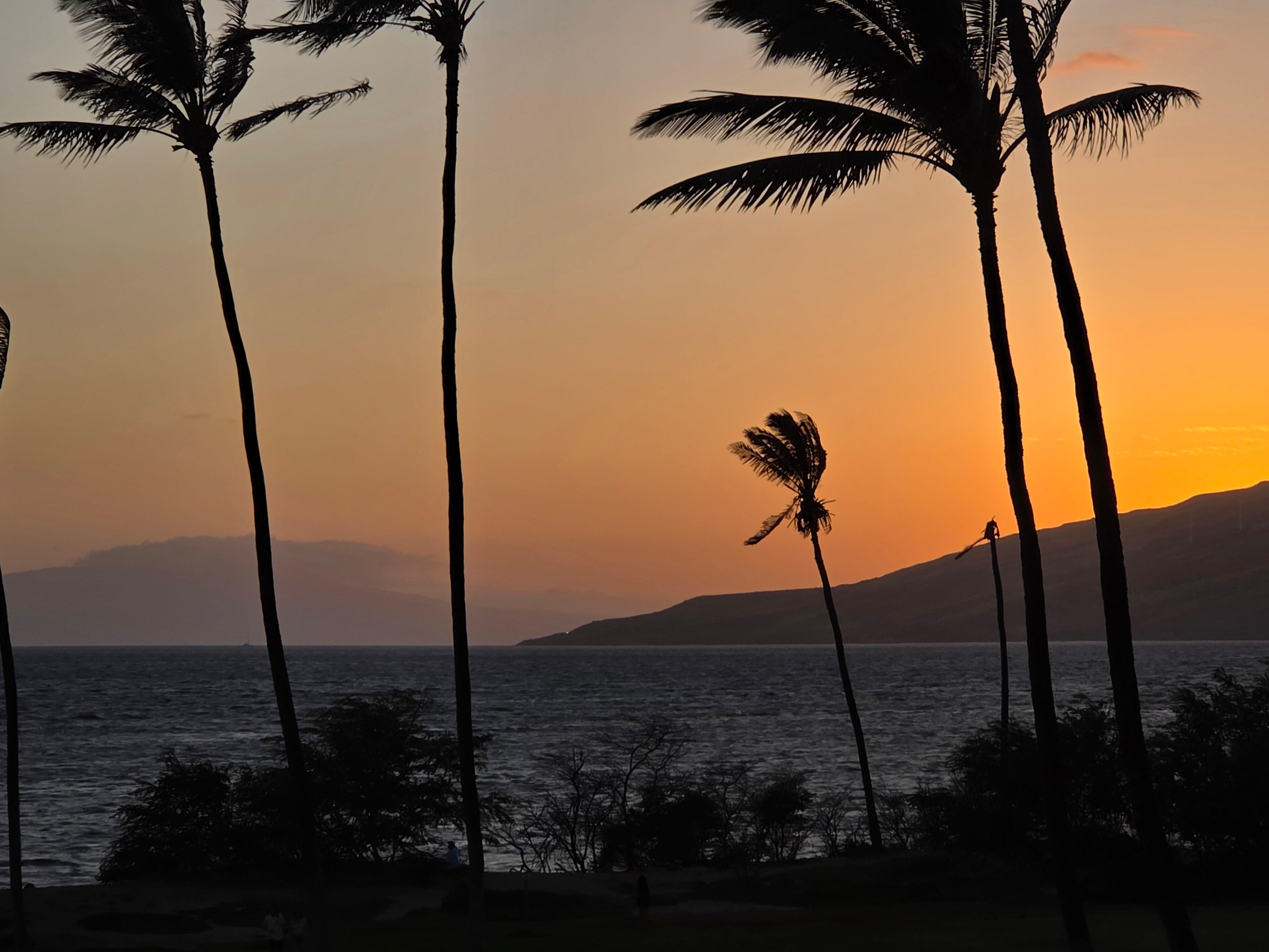 Sunset from the beach outside of condo
