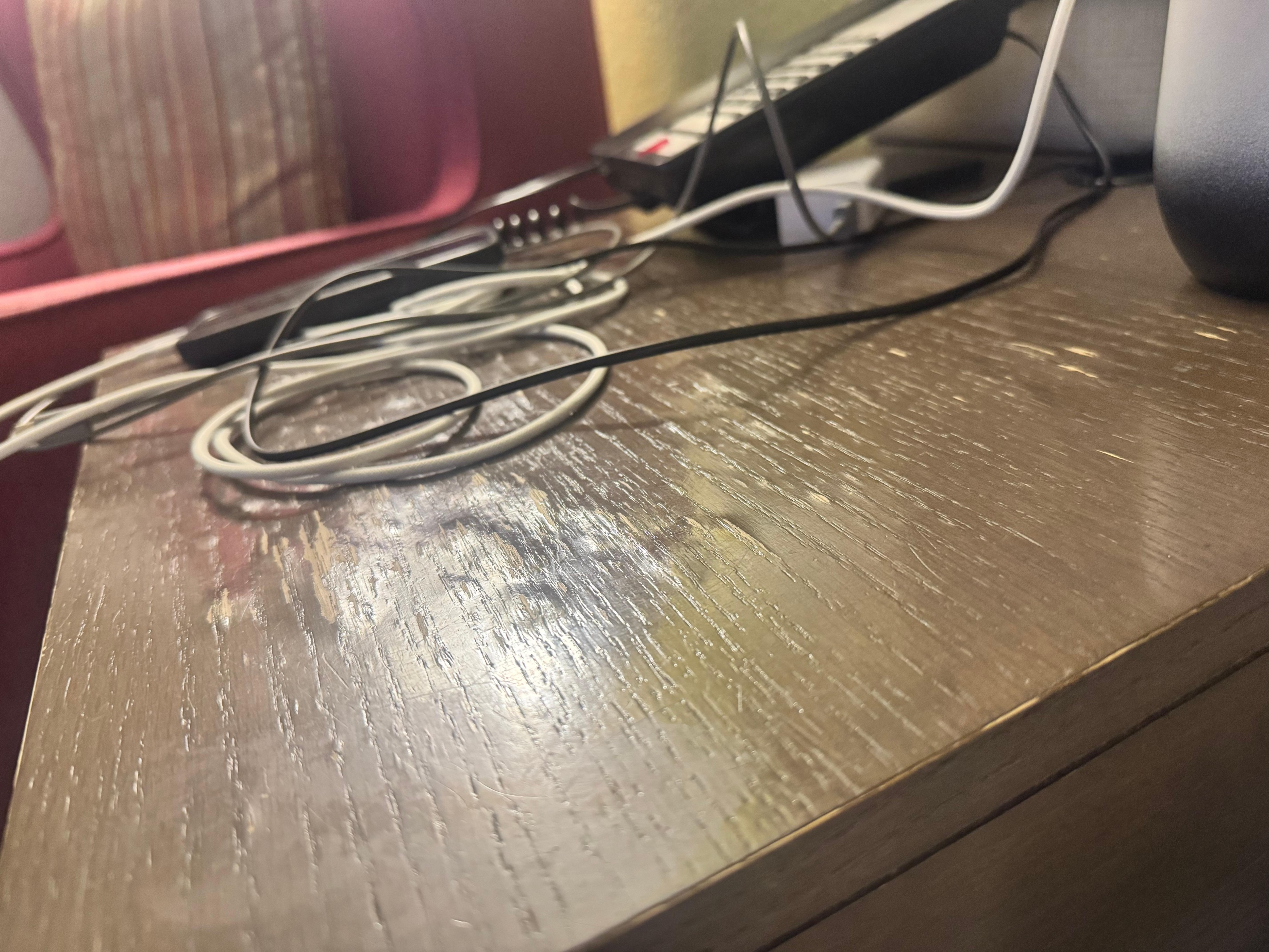 Water damages night stand