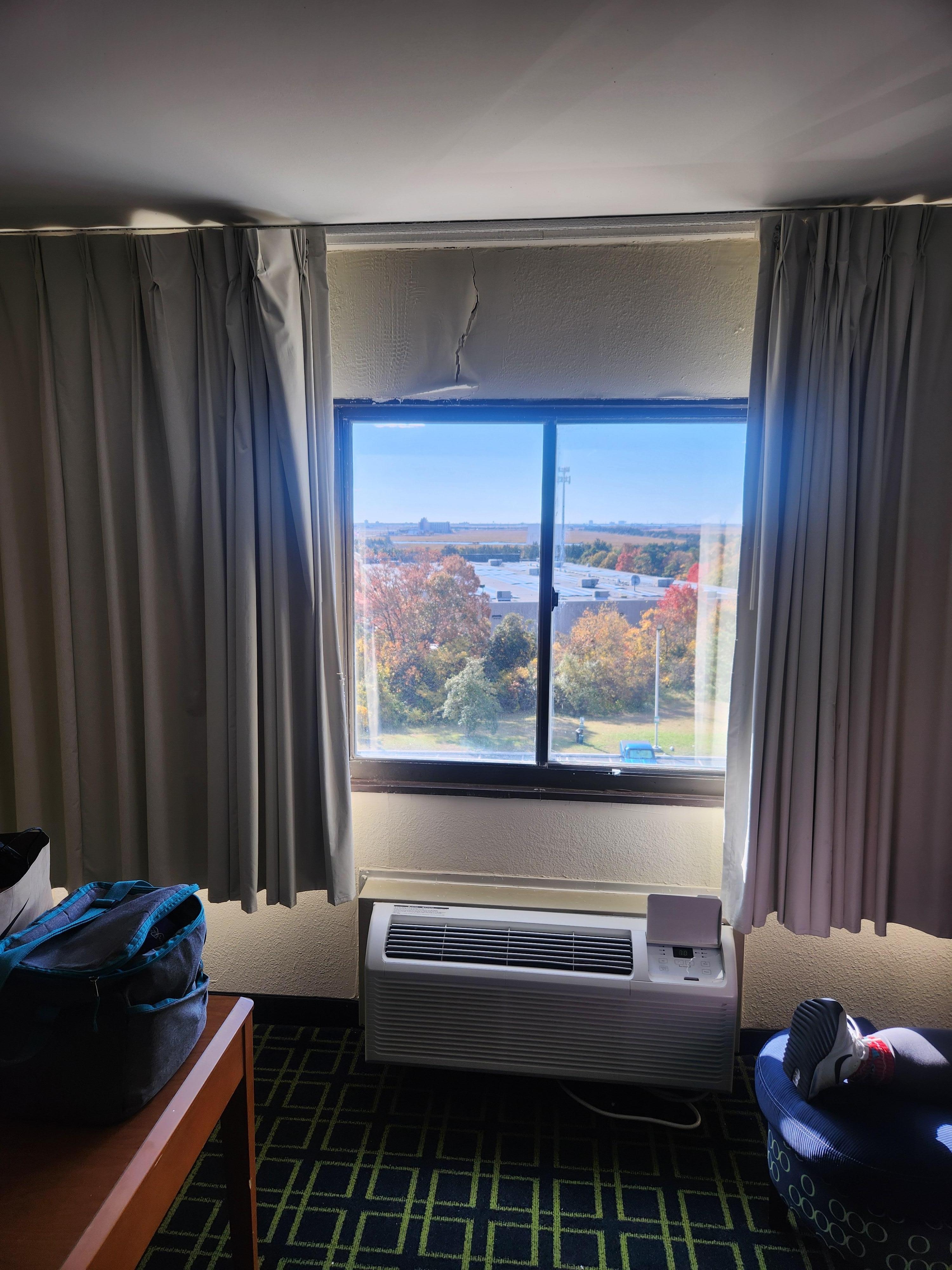 Move ventilation above the view and the straps covered in burn holes and what looked to be grease. 