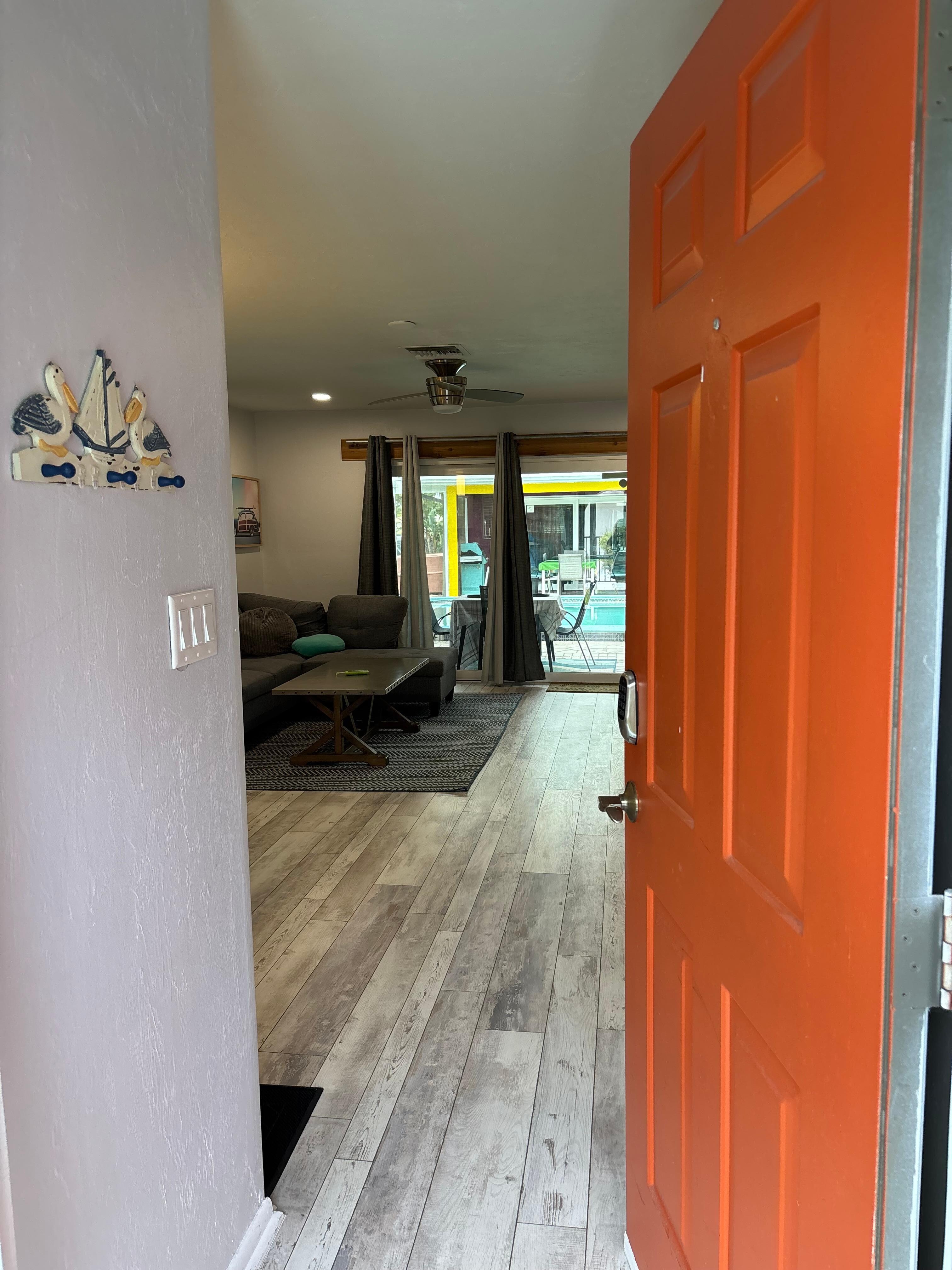 View at entrance to unit