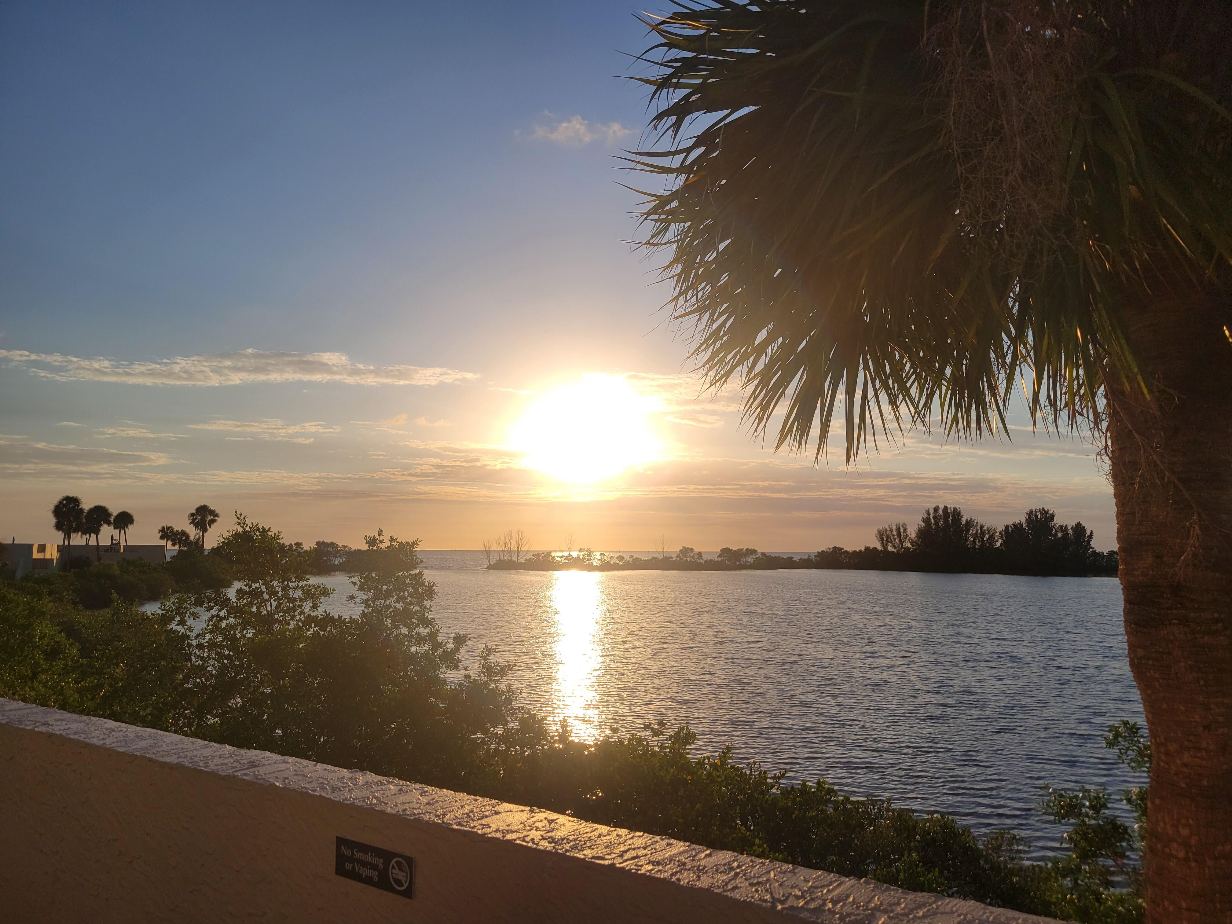 Just one of the beautiful sunsets looking out at the Gulf from the balcony