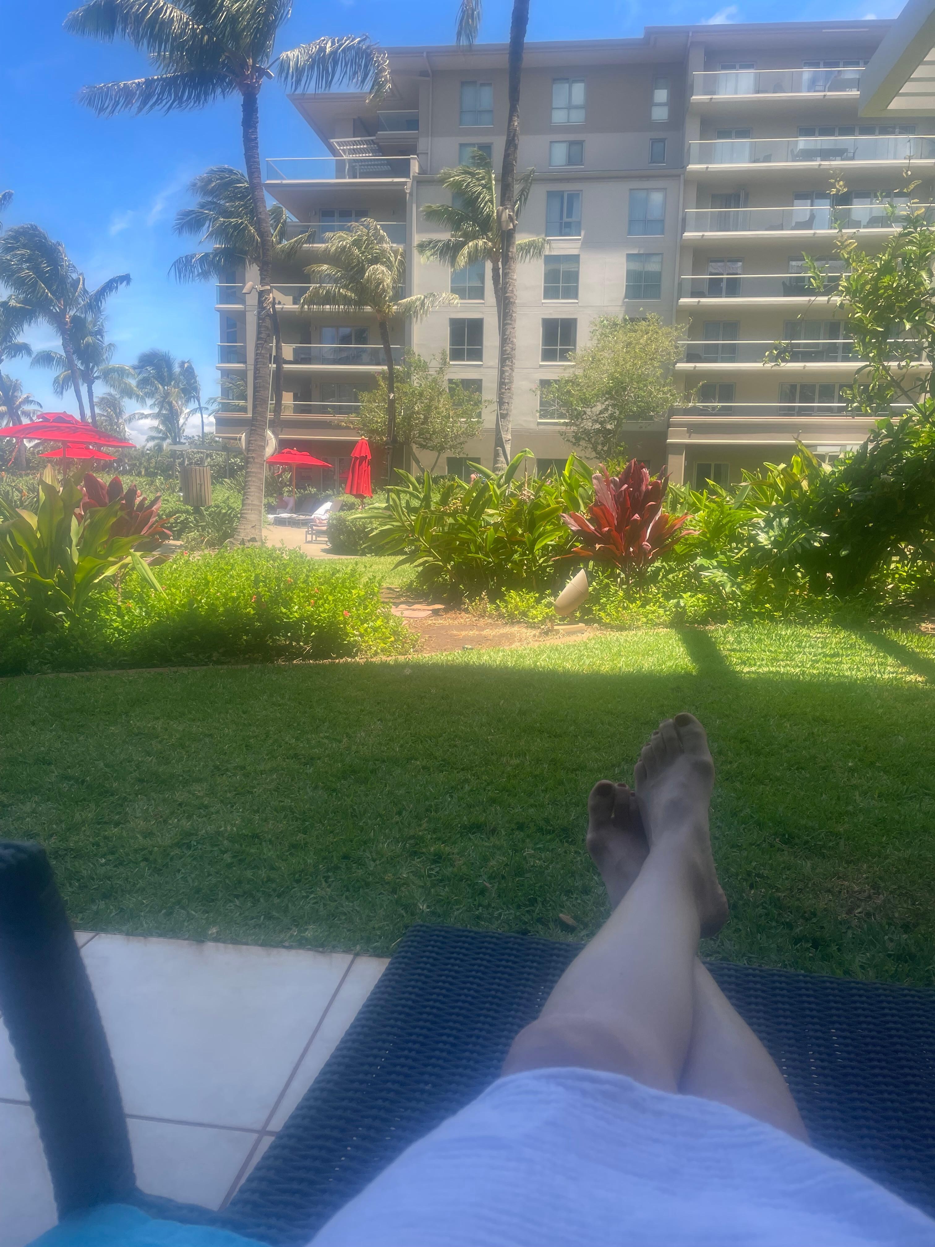From the lanai