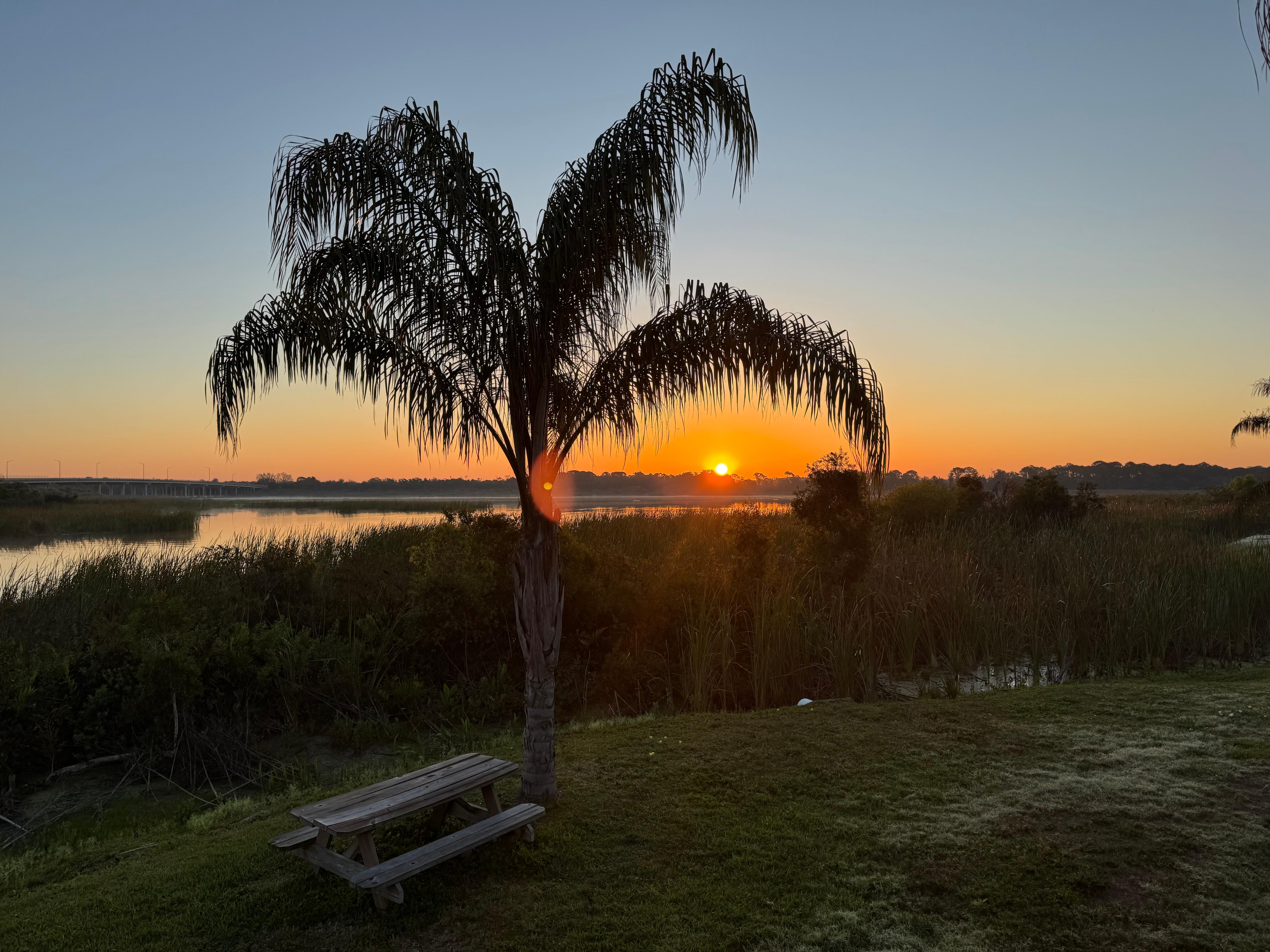 morning sunrise seen from the cabin