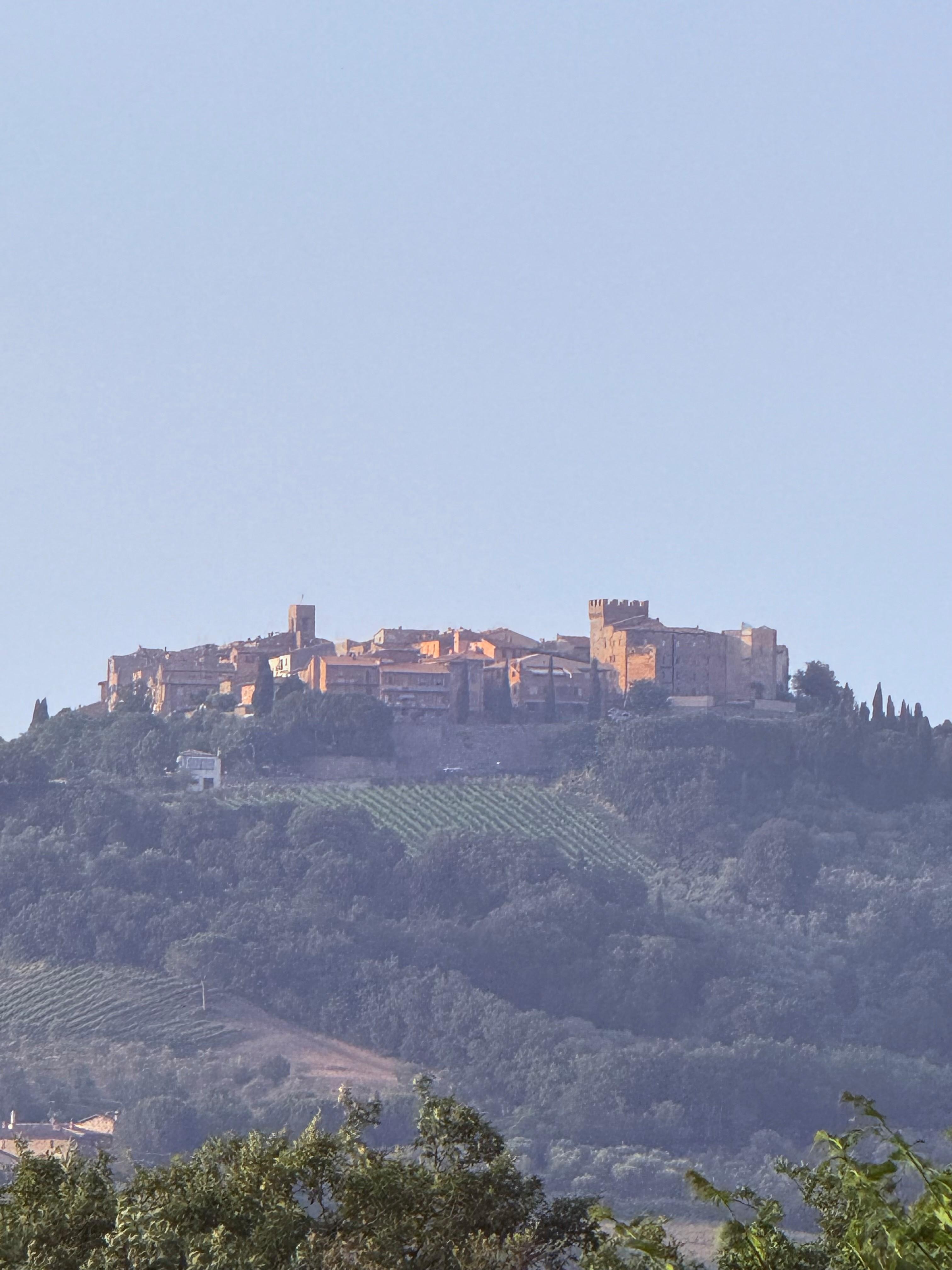 Blick vom Garten auf Casole d'Elsa