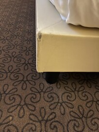 Damaged bed frame