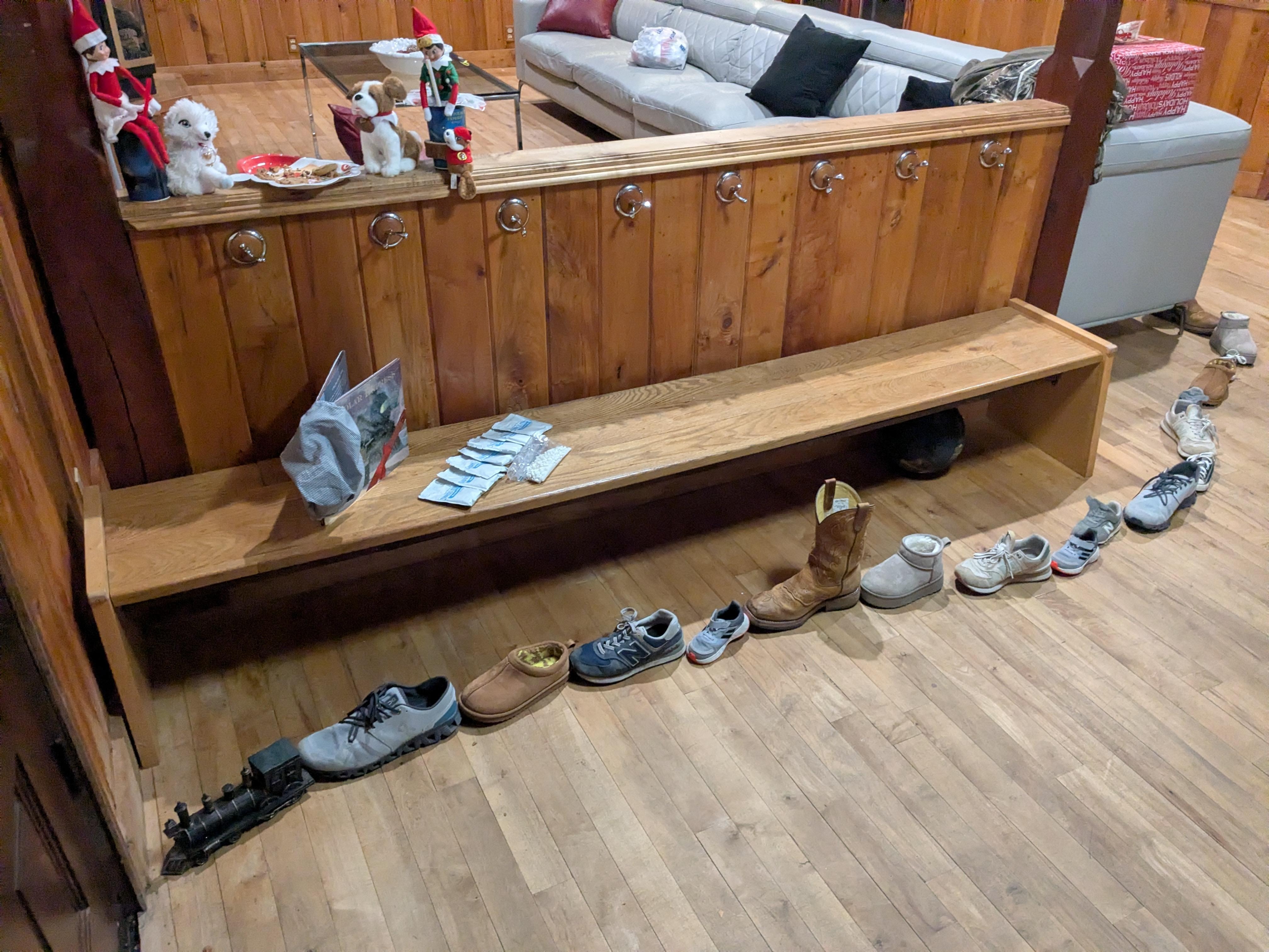 Our group of 16 came for The Polar Express train ride. Our elve found us and made a shoe-shoe train by the door! The cabin is very spacious.