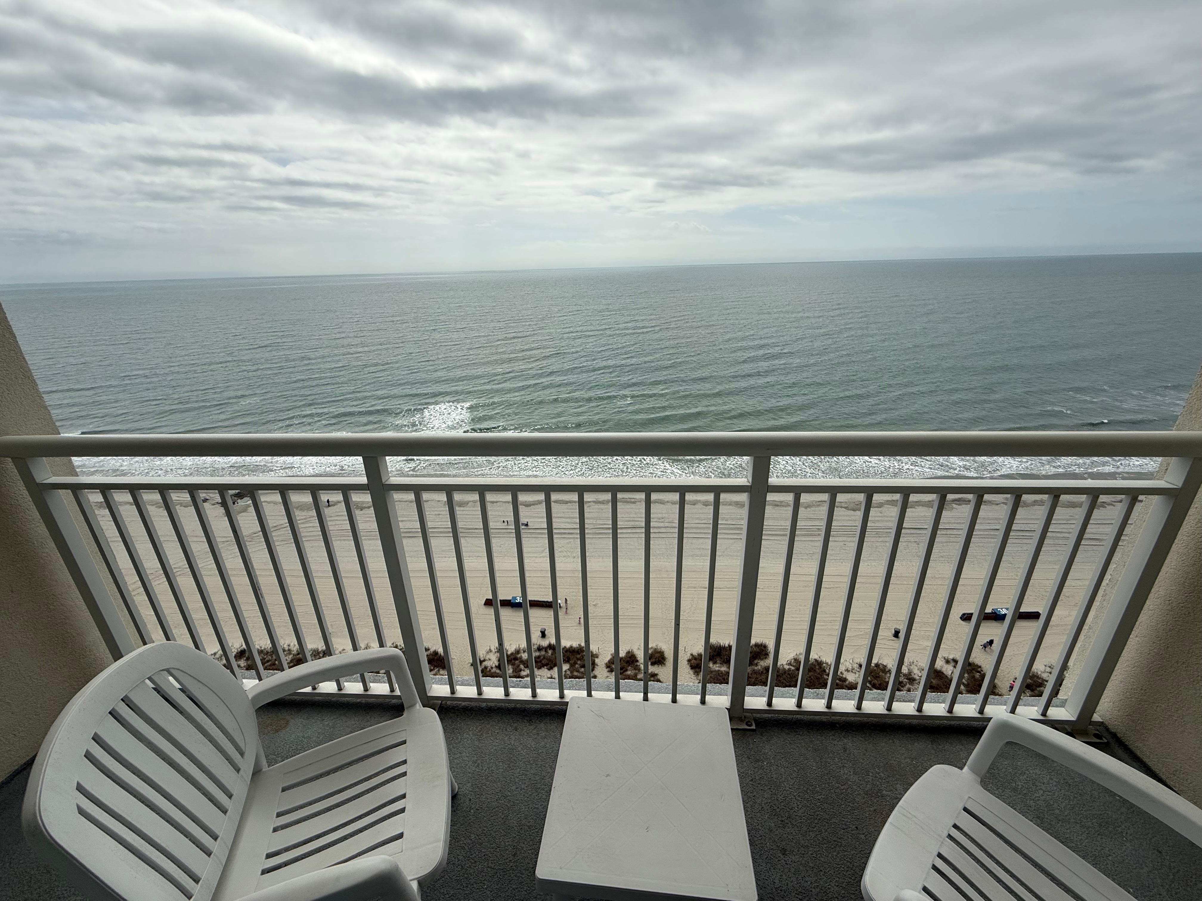 Beautiful view of beach from own balcony