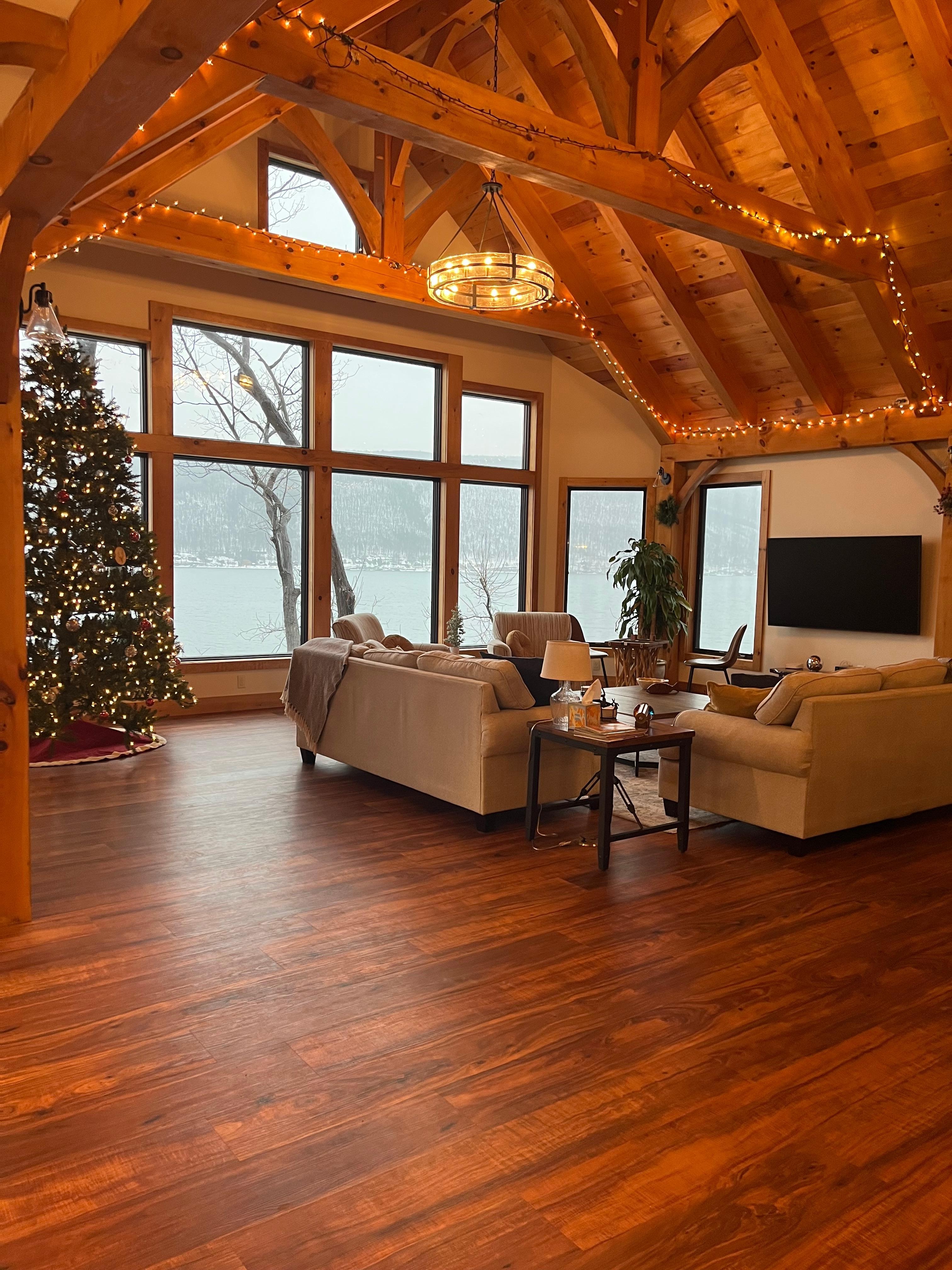 The warm and inviting great room 