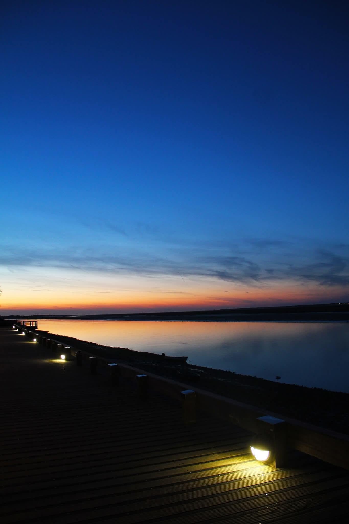 Coucher du soleil sur la baie 