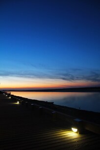 Coucher du soleil sur la baie