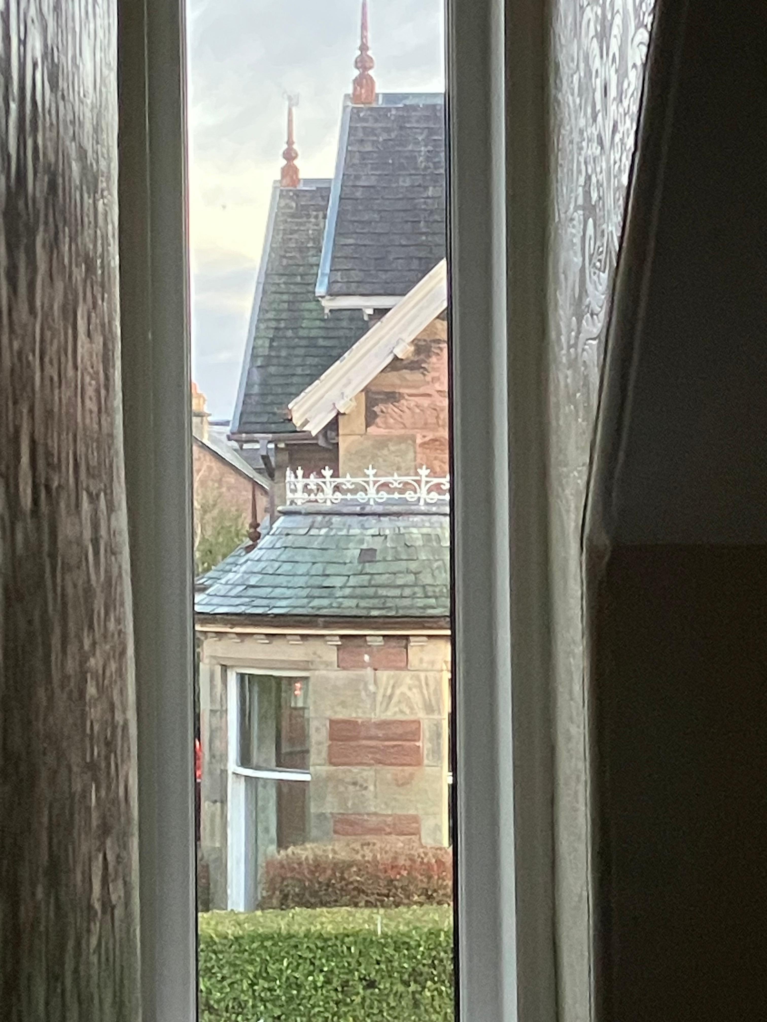 The view coming down the stairway.