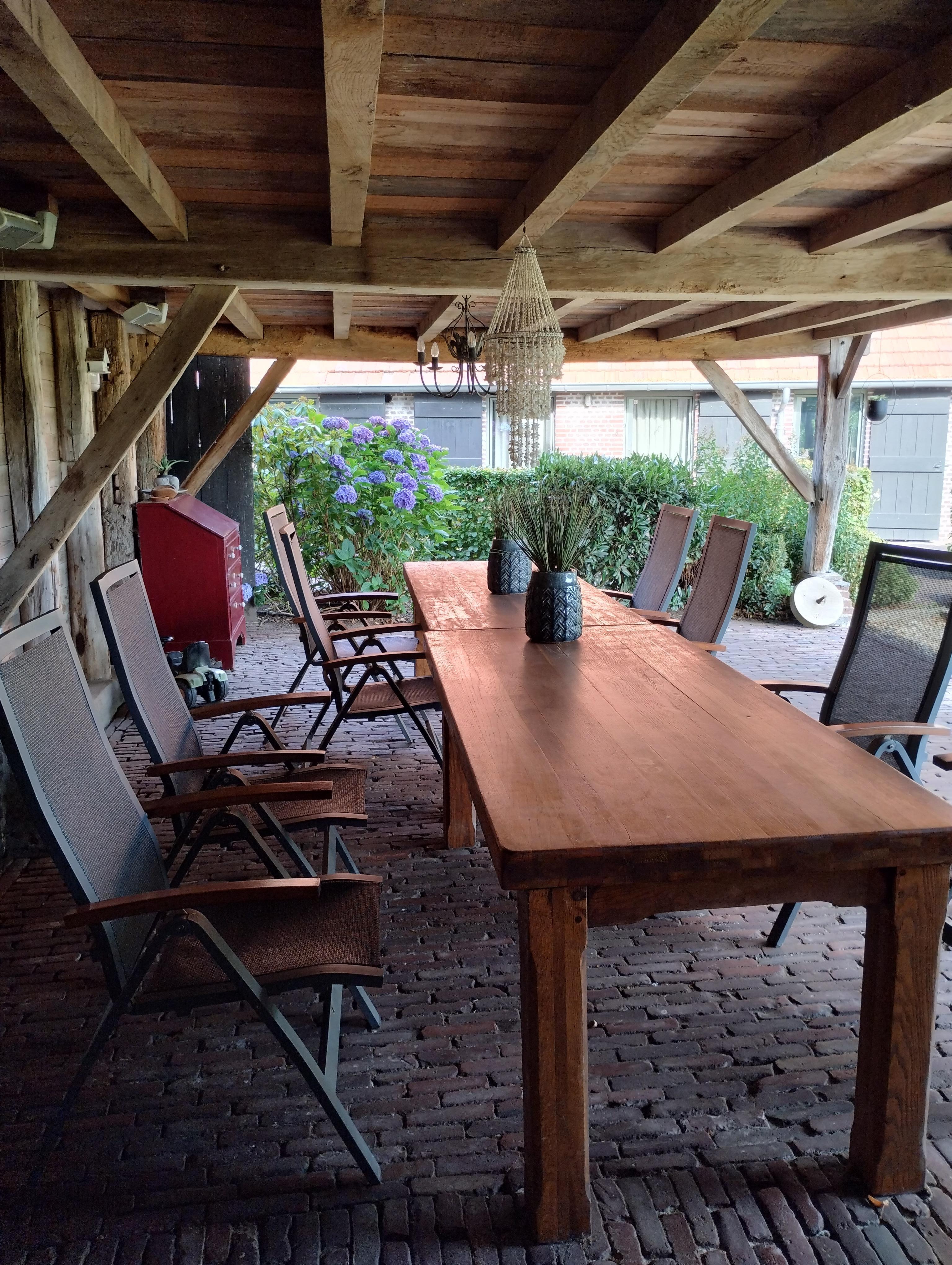Breakfasts and dinner could be had in our sheltered outdoor room.