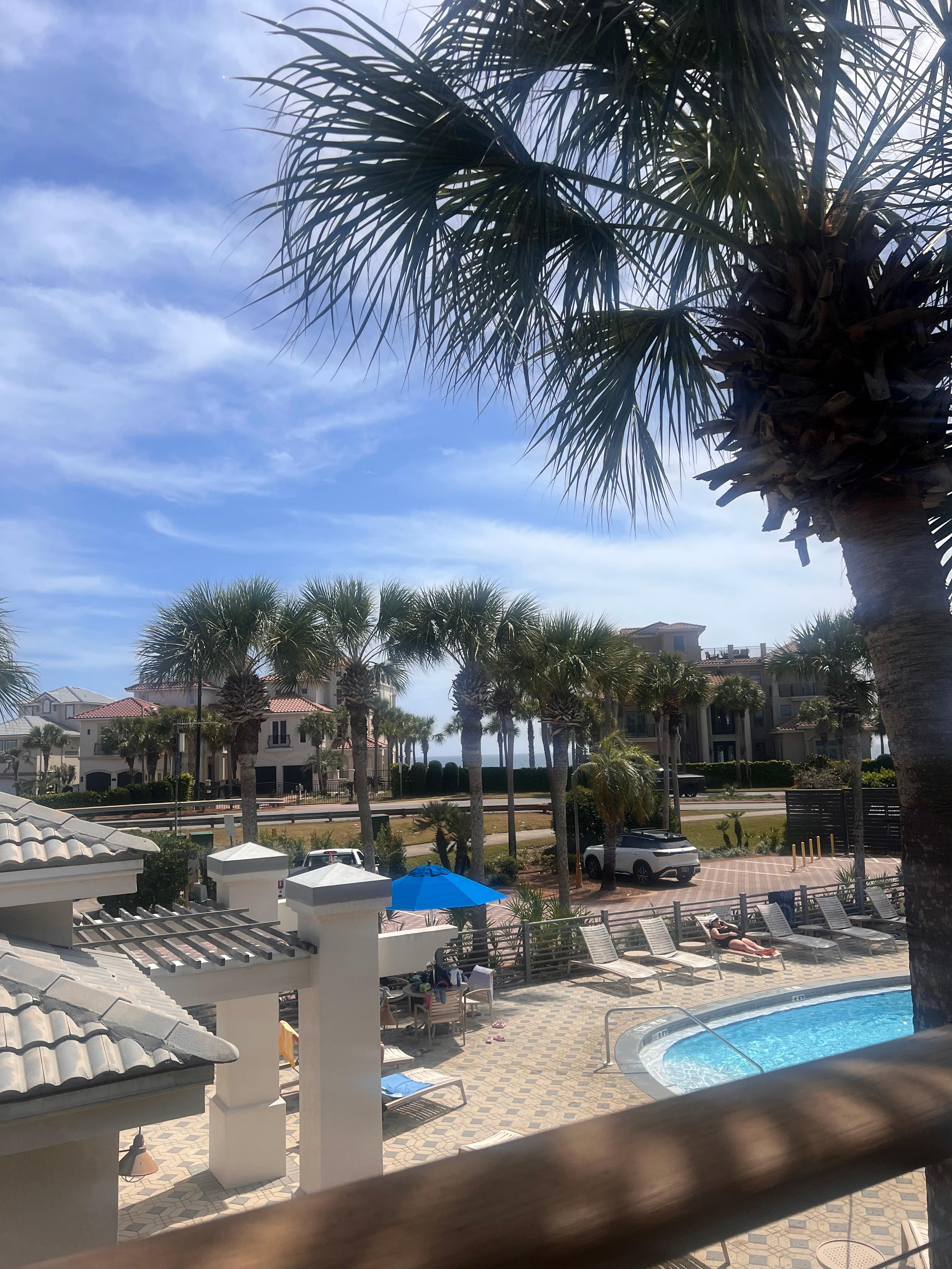 View from the front of the villa. 