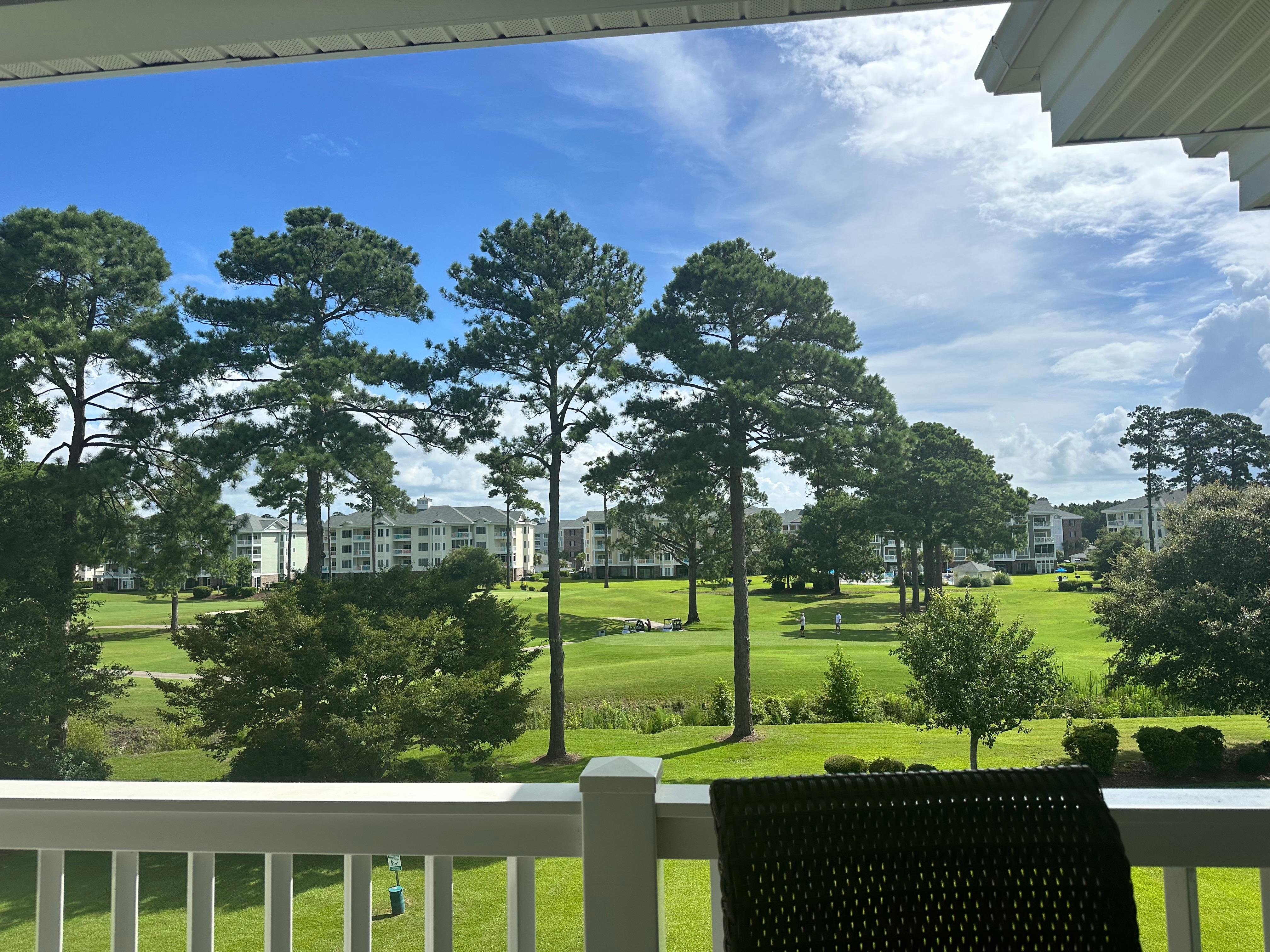 Morning view from the balcony. 