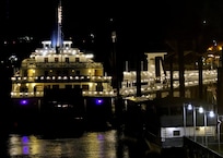 Rear of the steamship at night