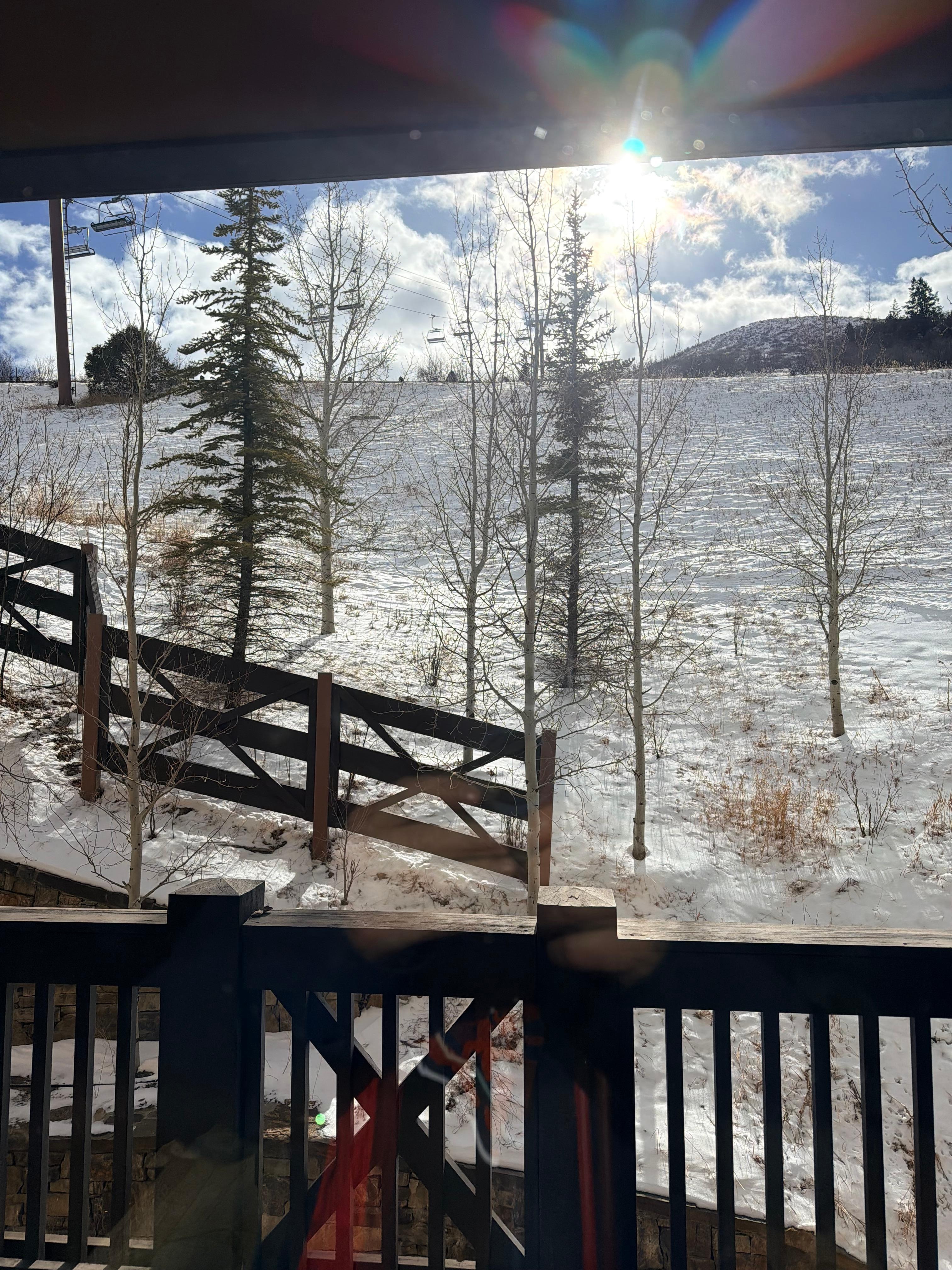 Our view wish the snow was as good as our accommodations which were excellent 