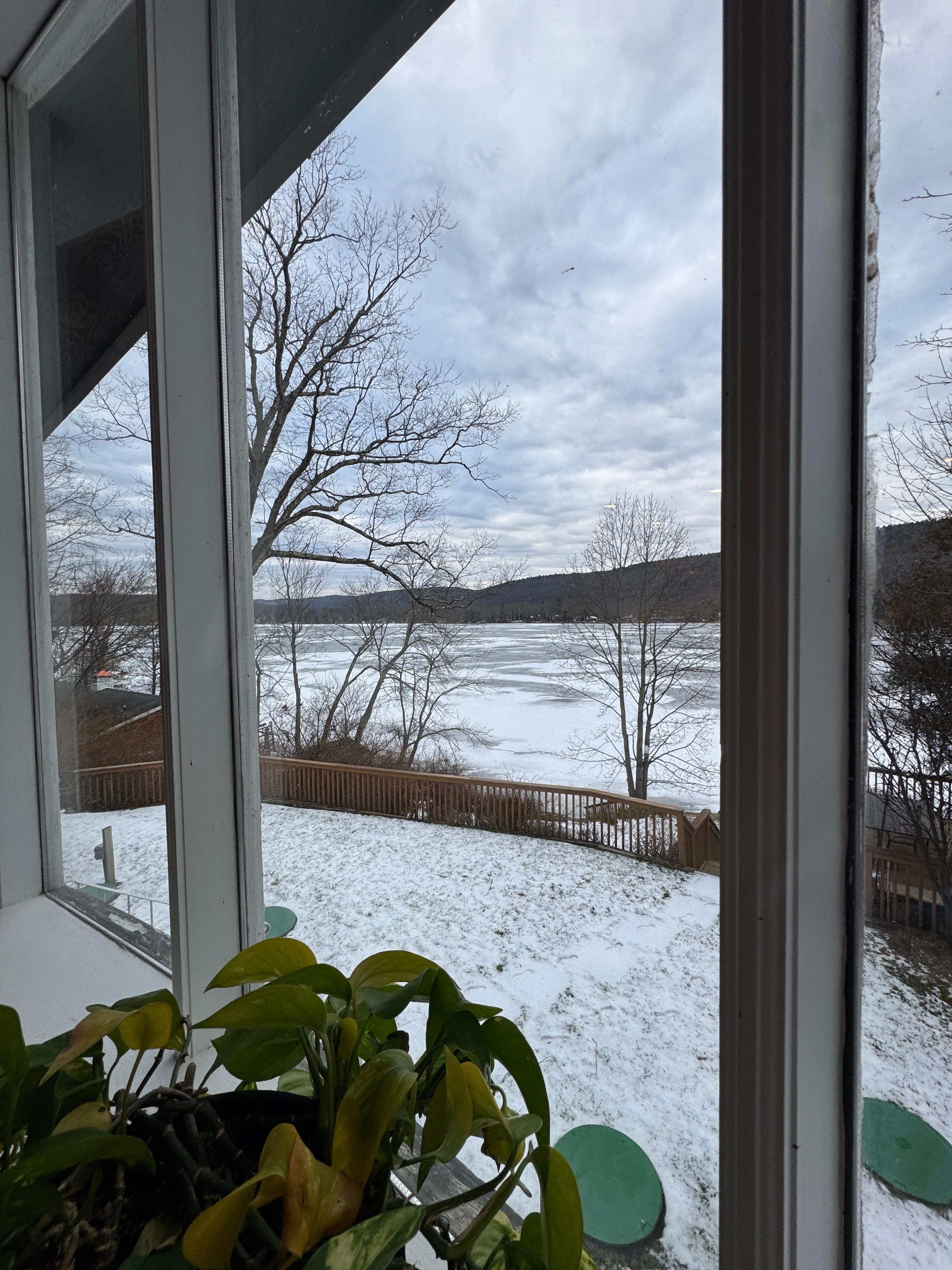 View from family room off the kitchen. Nice place to sit and have coffee.