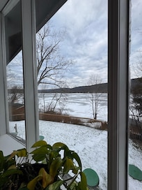 View from family room off the kitchen. Nice place to sit and have coffee.