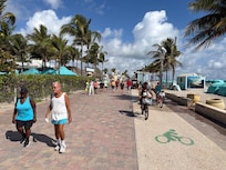Hollywood Beach boardwalk along the beach