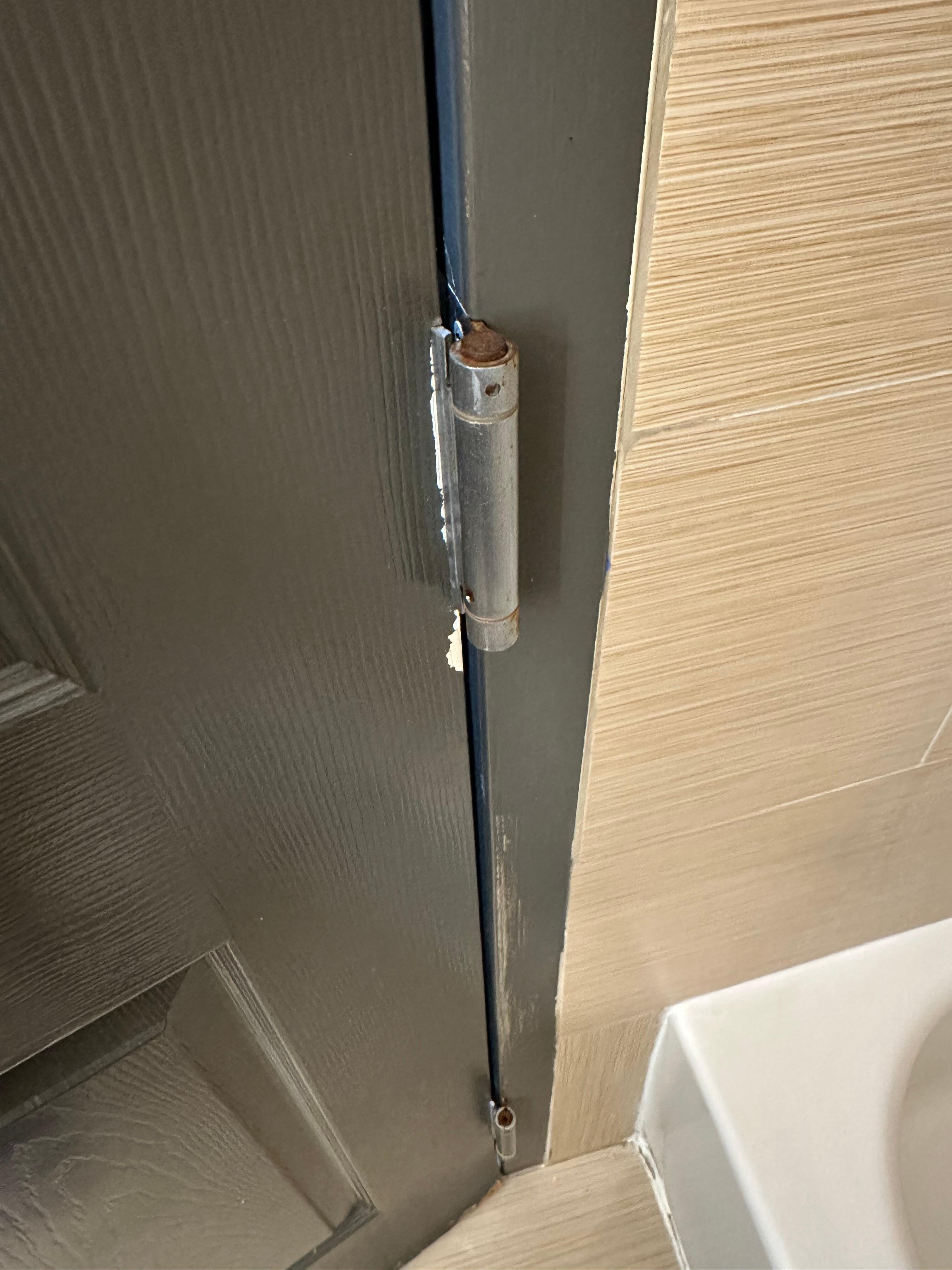 Rusted door hinges 