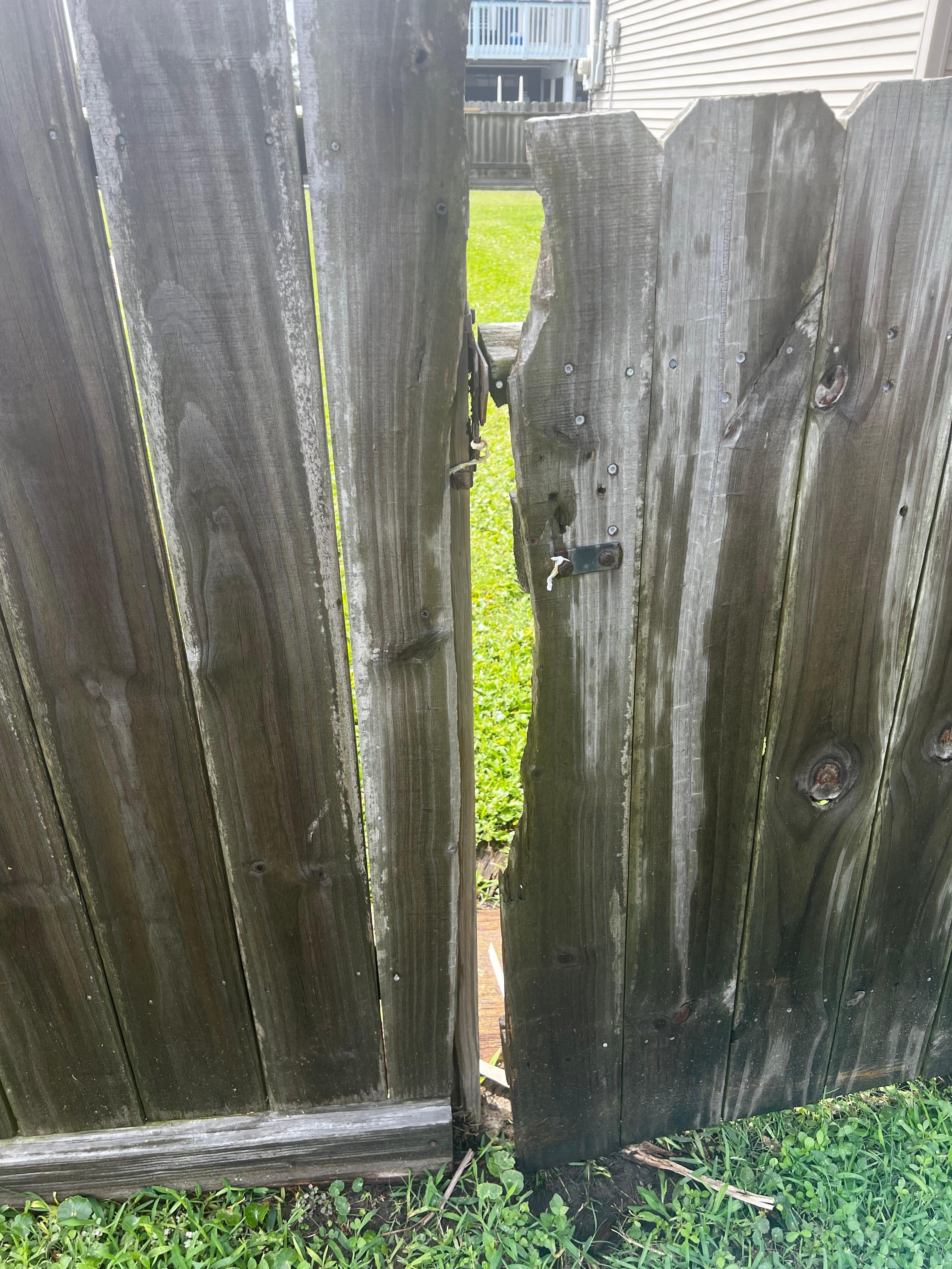 Fence was broken when we got there 