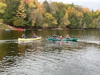 Canoeing on the lake