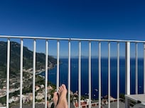 View while lounging at the pool