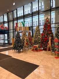 Lobby decorated Christmas!