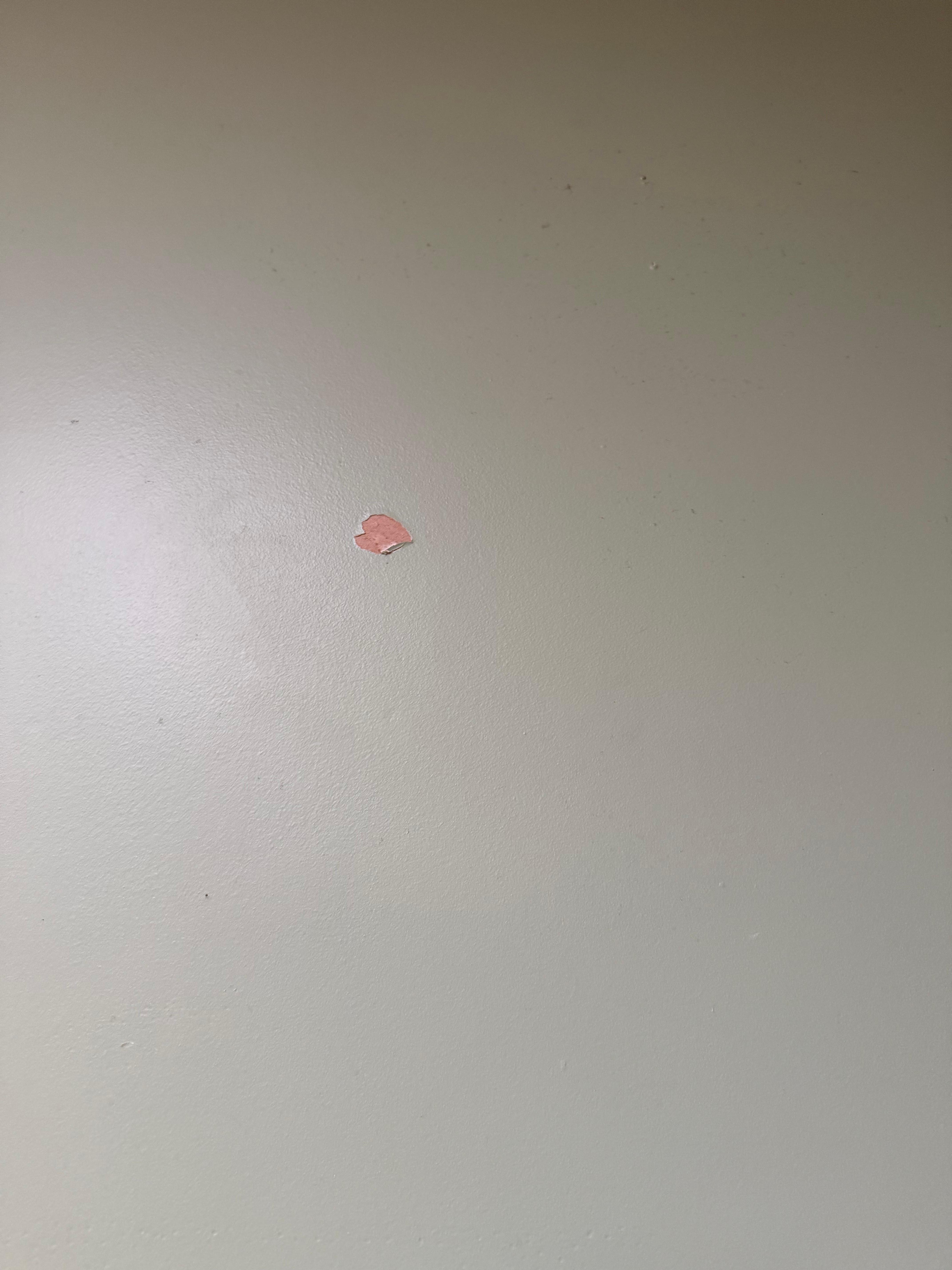 Damage on the wall when we got in