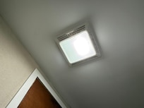Bathroom fan clogged with stuff