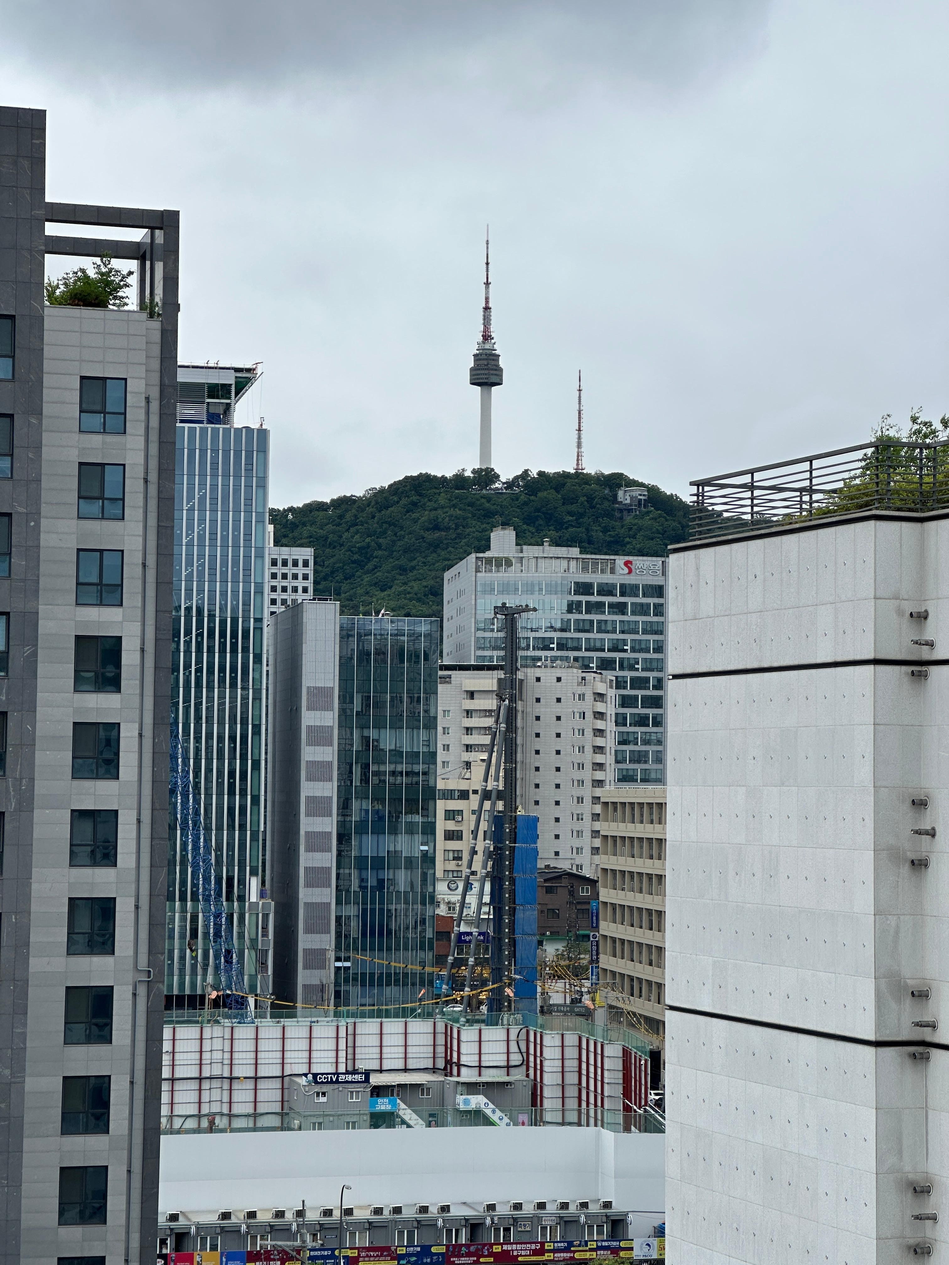 View of Seoul Tower from our room