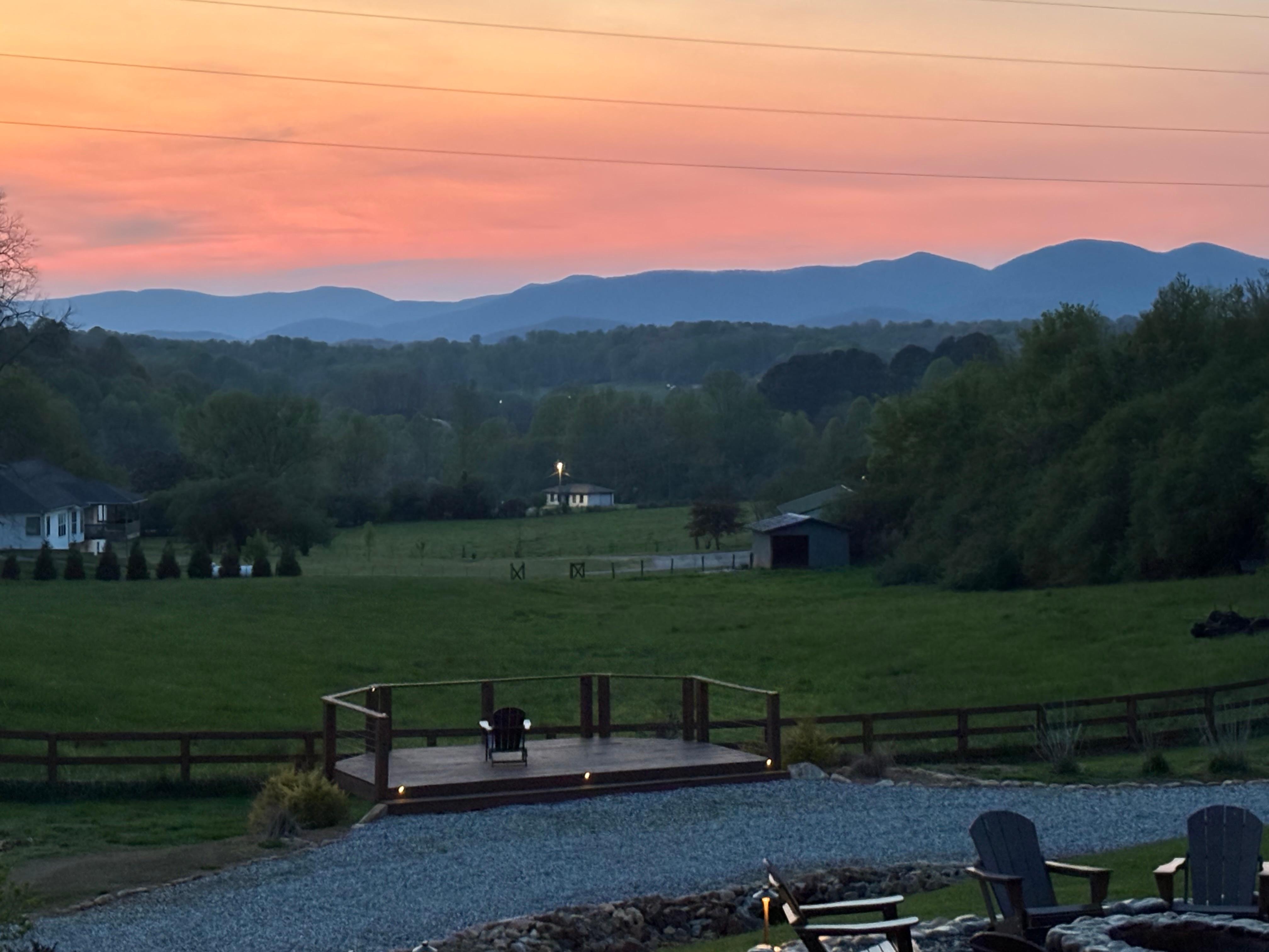 Sunset at Three Sisters Retreat