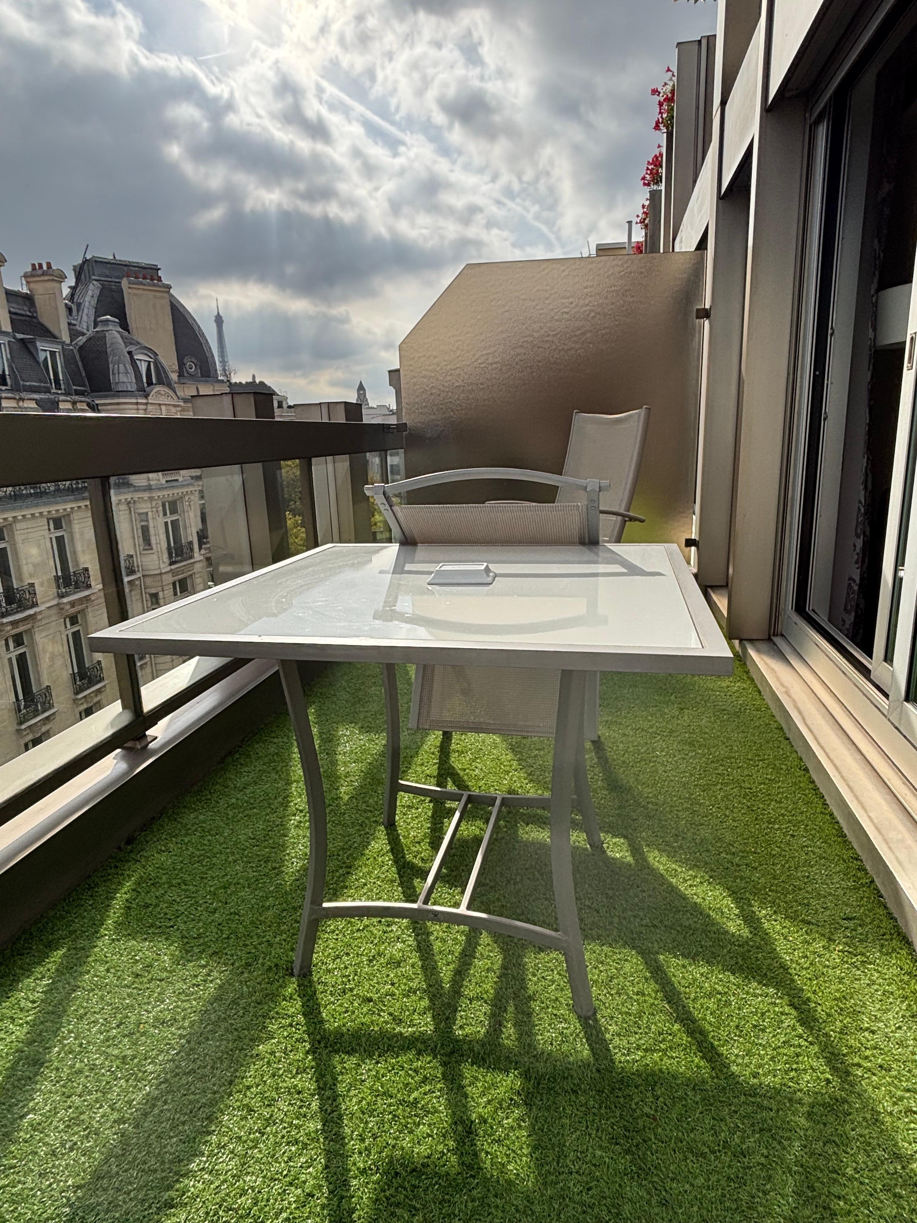 Nice balcony if you don't mind cigarette smell!