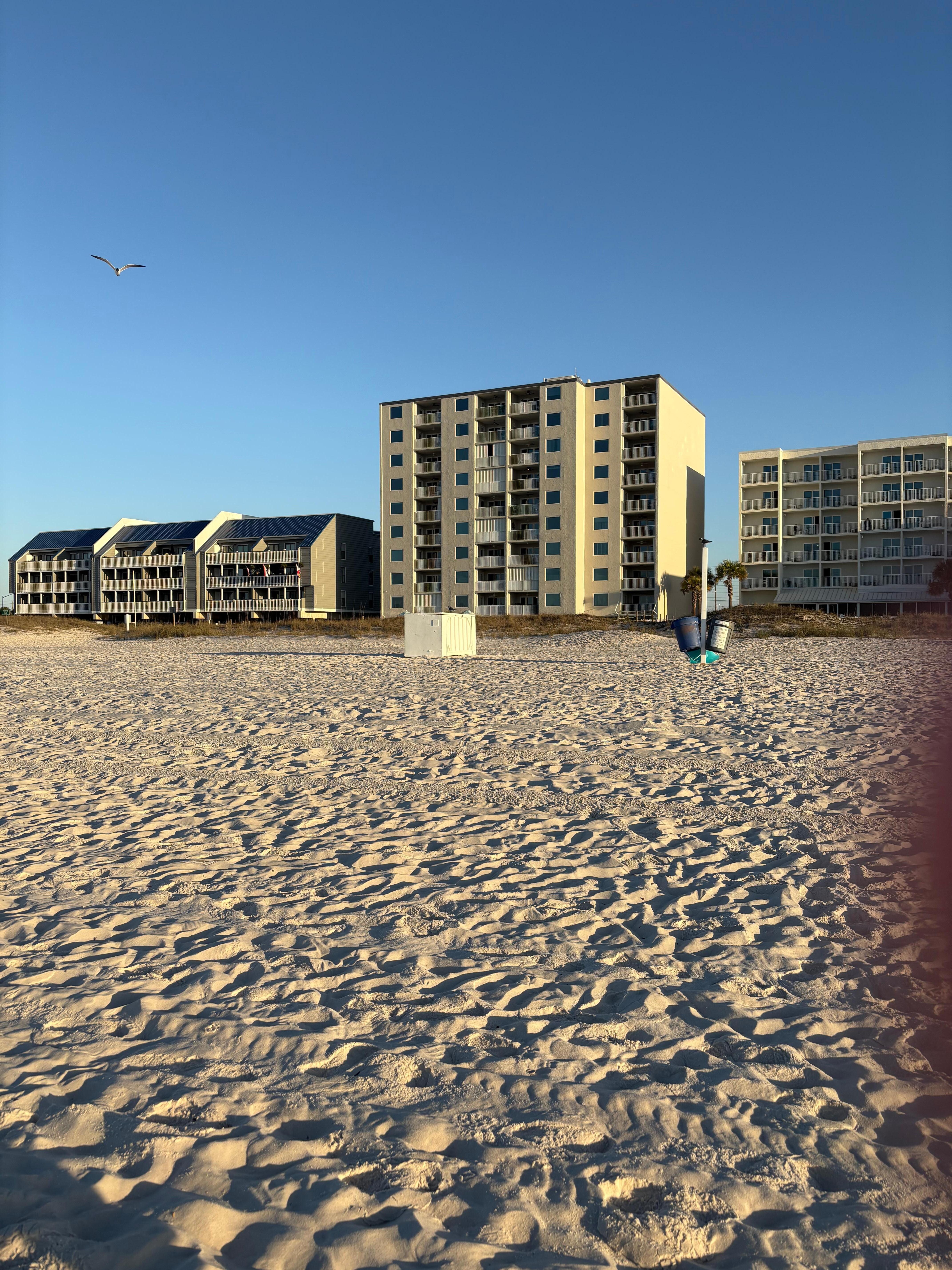 Condo building from the beach