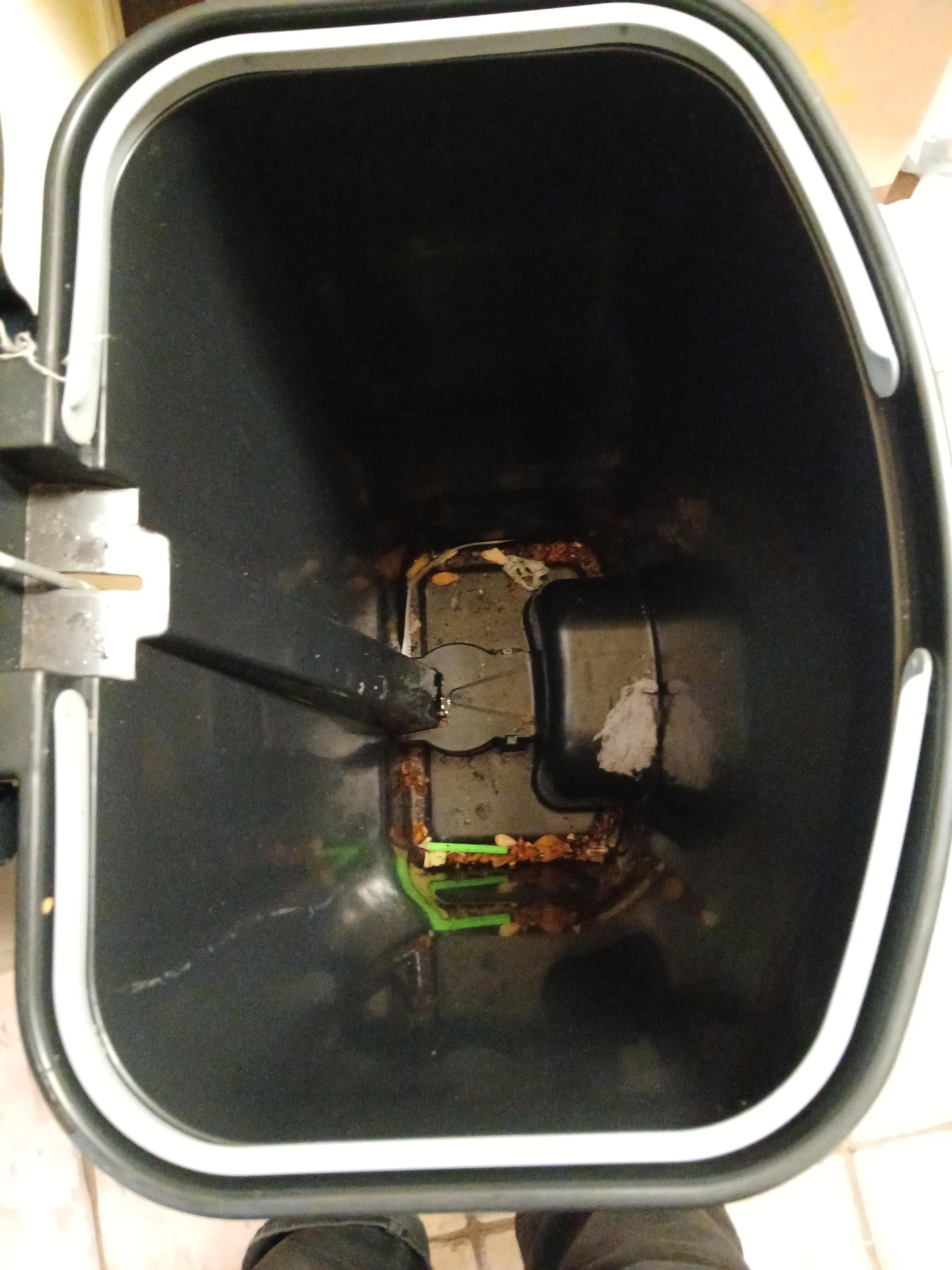 Left over trash under bag