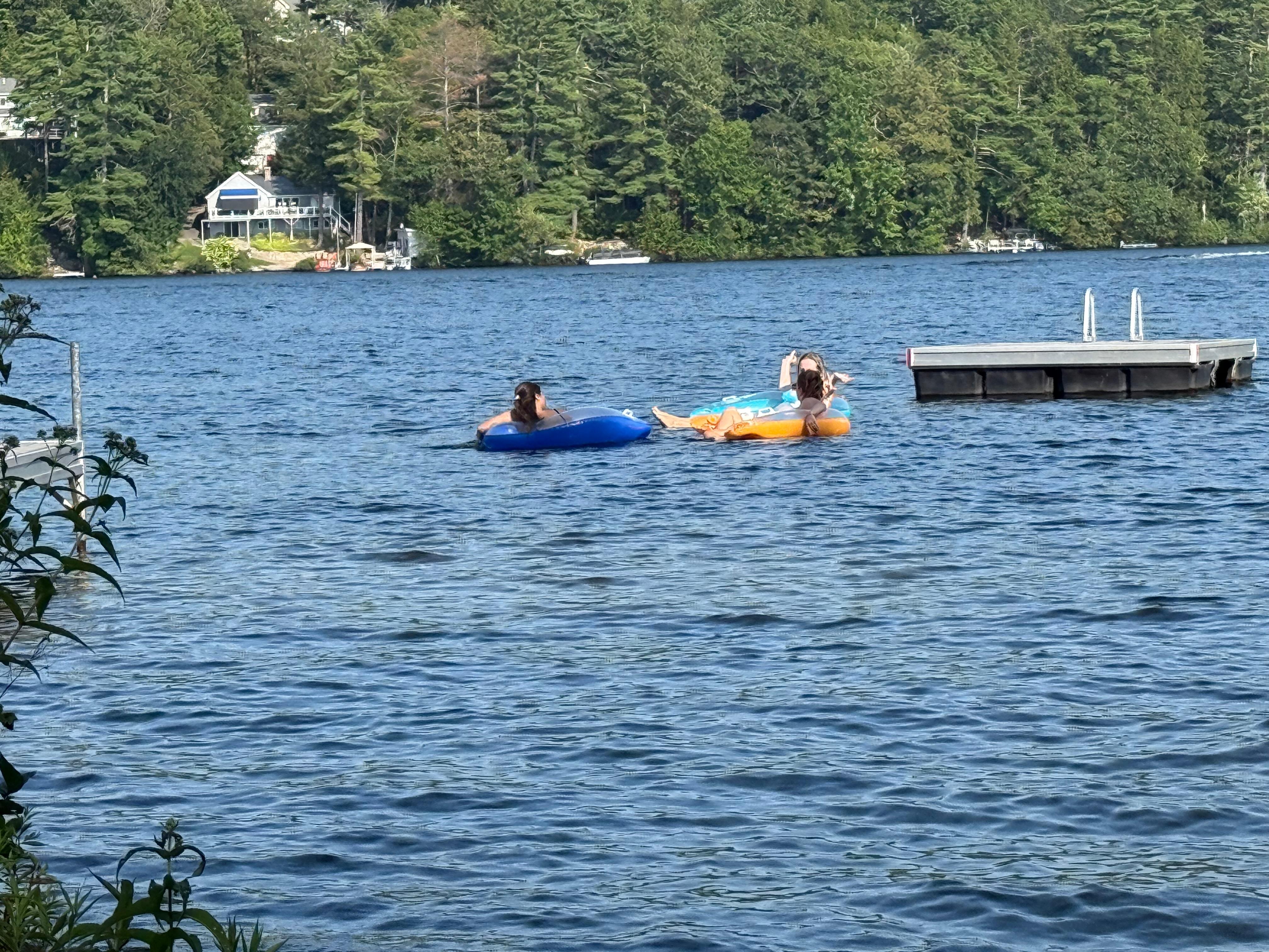 Floats and swim dock to swim to