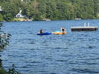Floats and swim dock to swim to