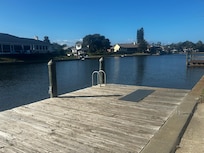 On dock looking out into canal. West-facing for sunsets