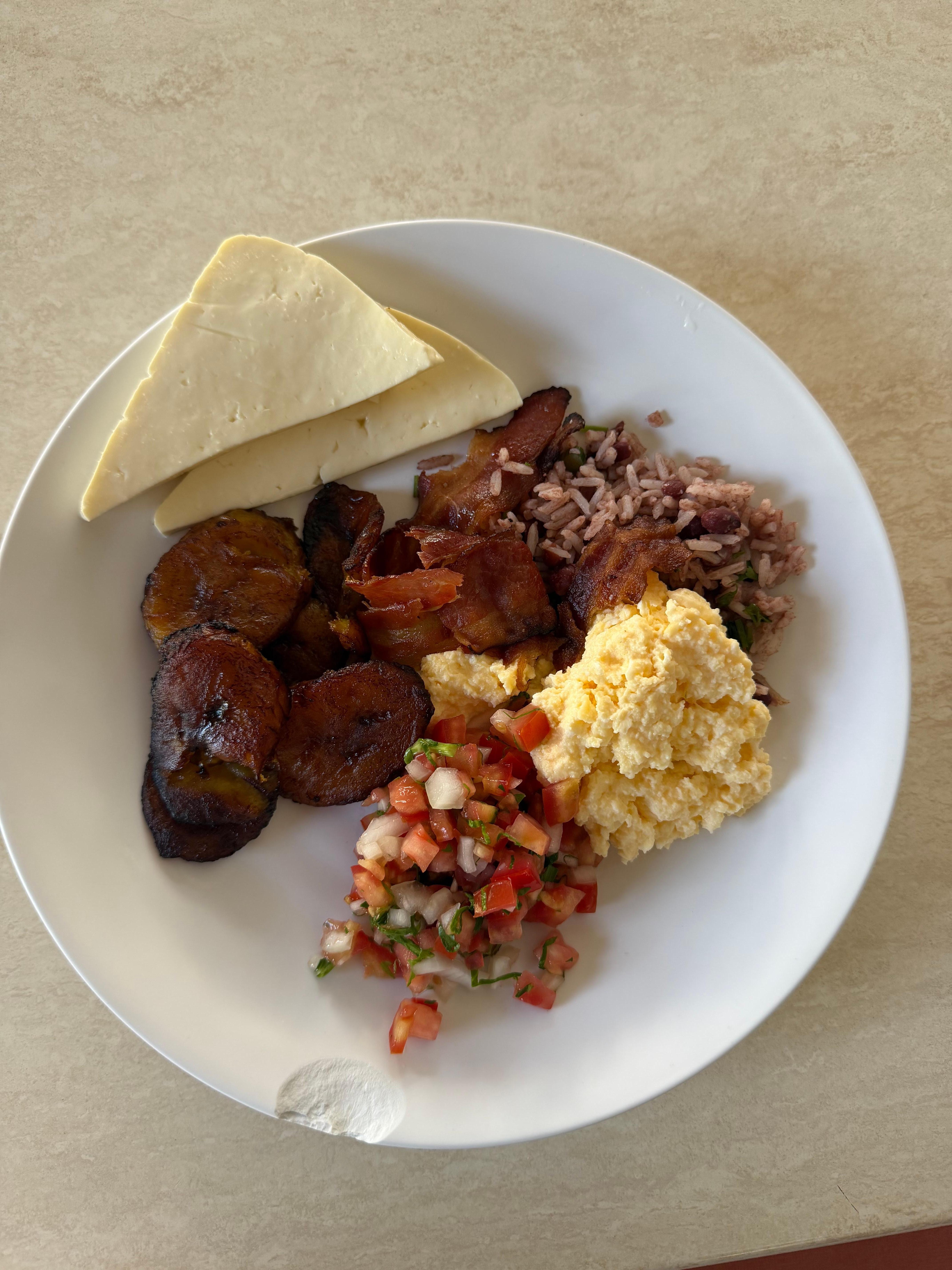 My typical breakfast here.