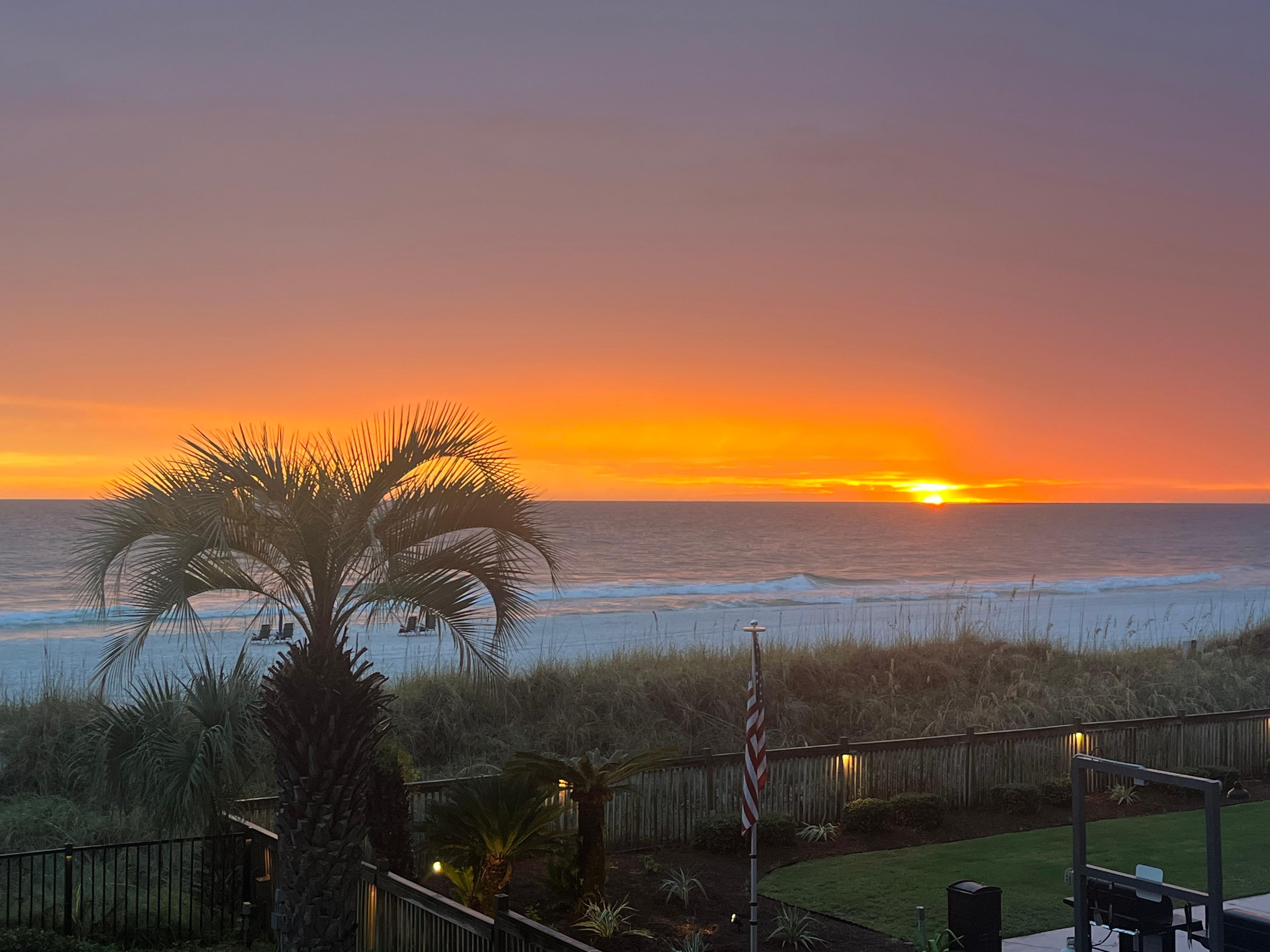 Sunset from the balcony 