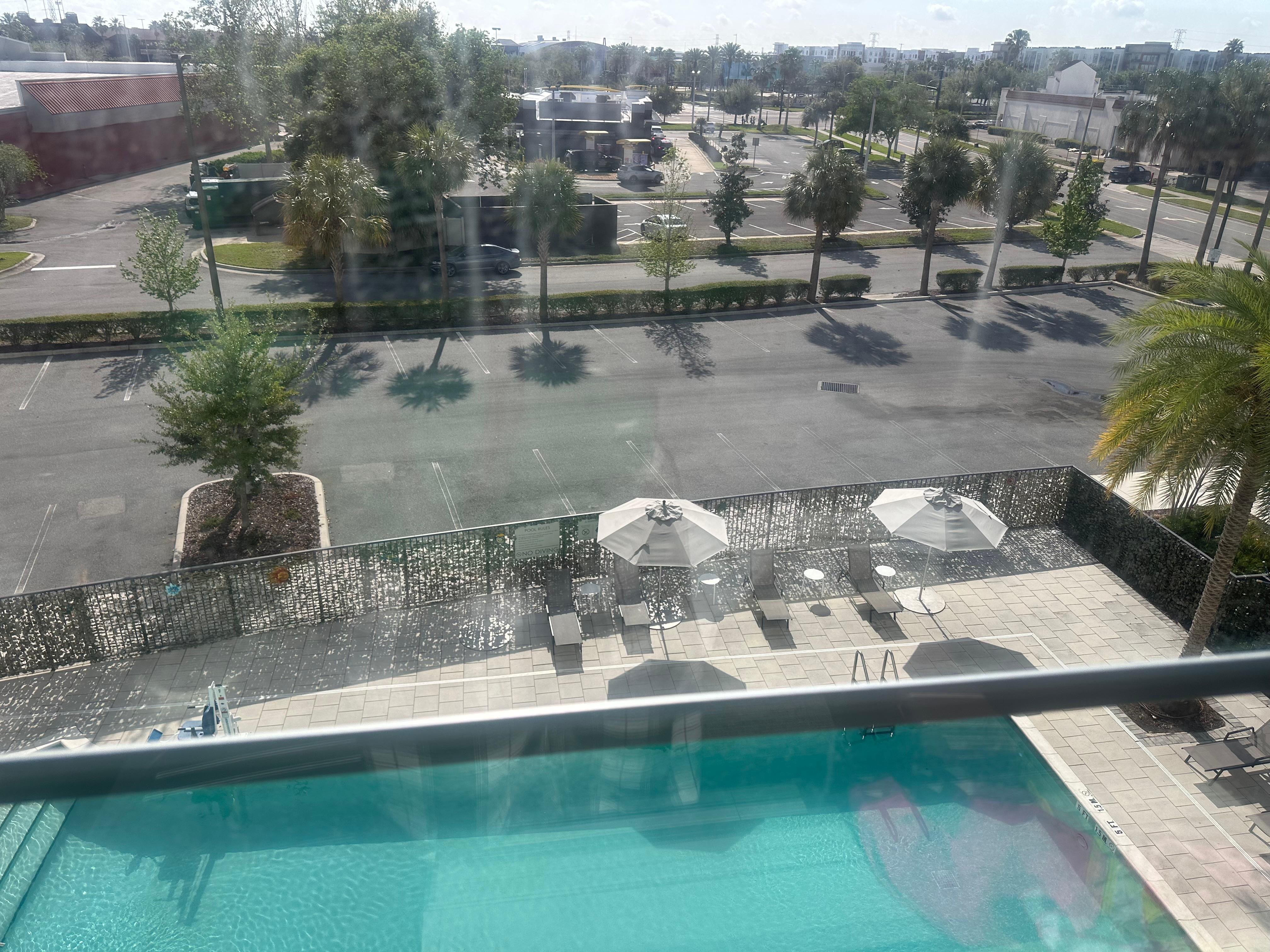 Our room overlooked the pool 