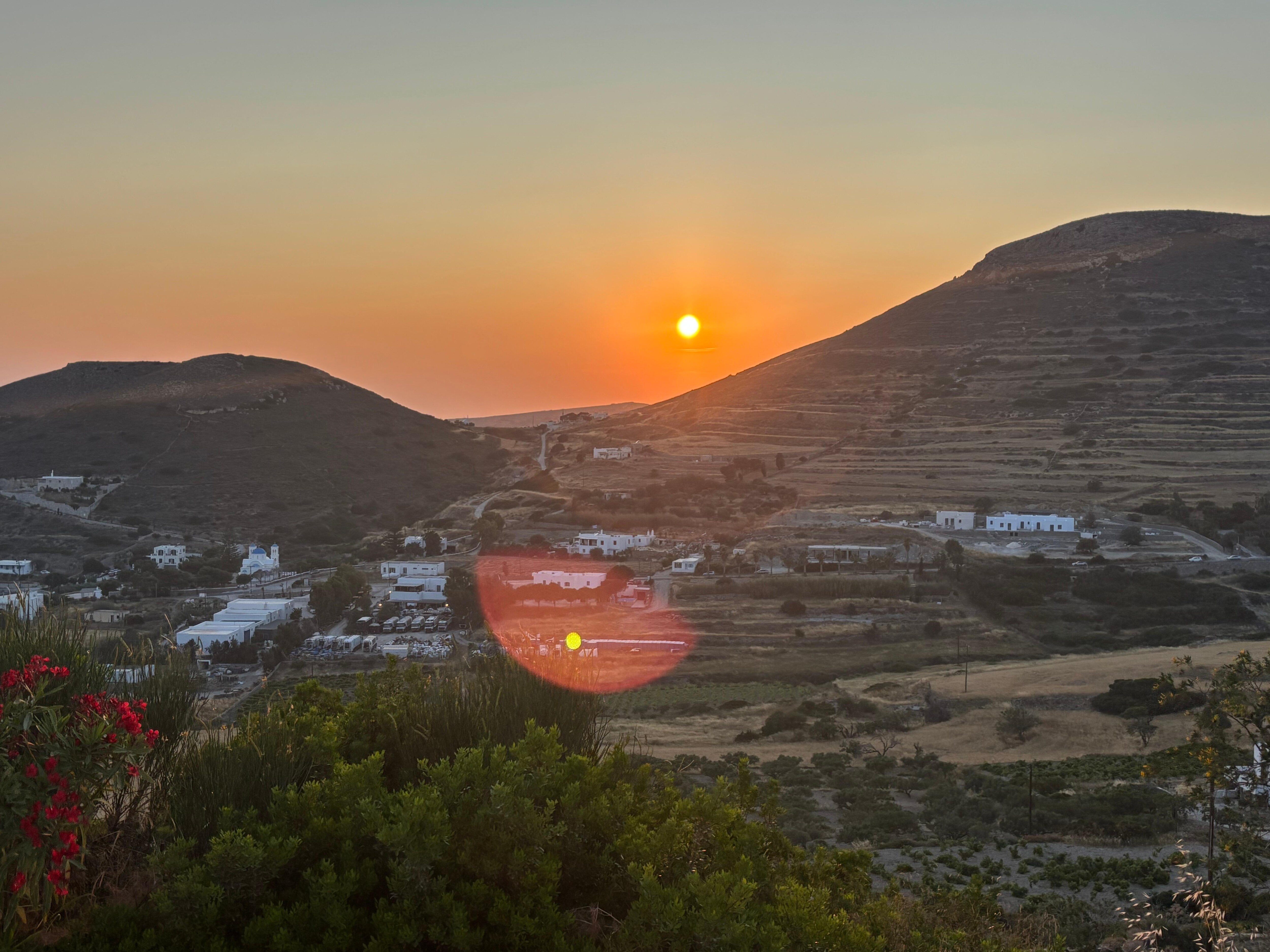 The view of the sunset from the Villa