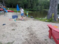 sandy beach area