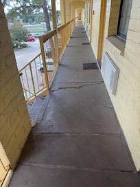 AC drain over sealed concrete