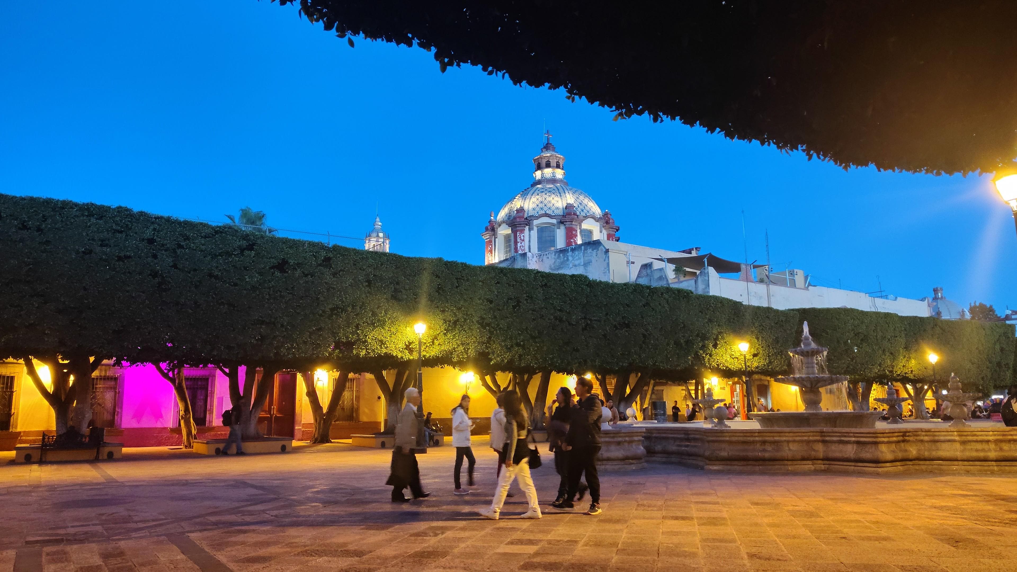 Church plaza near the hotel, lots of live music 