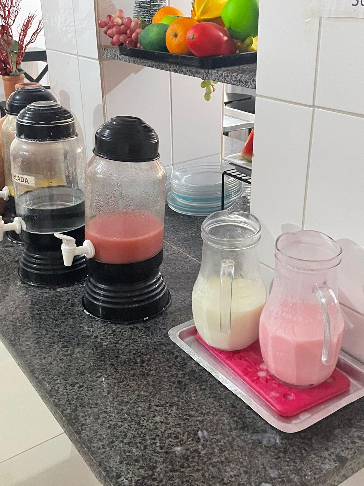 Muito bom café da manhã.