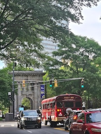 Landmark on Peachtree in front of the Peachtree Towers.