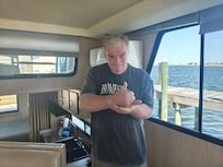 Inside of the boat.