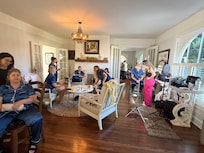 The day of our daughter's wedding. We used the house for all the girls to get ready. It was a wonderful place to be able to be all together.